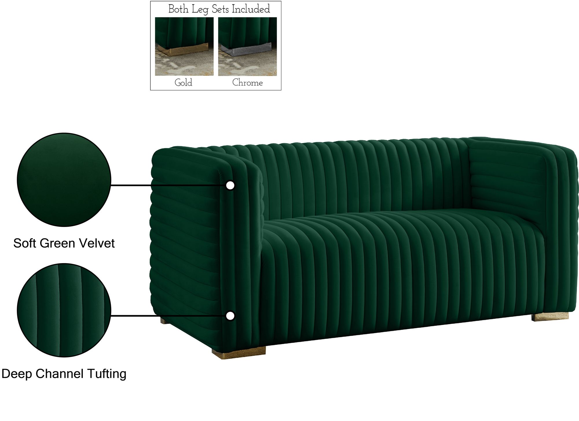 Ravish Velvet Loveseat