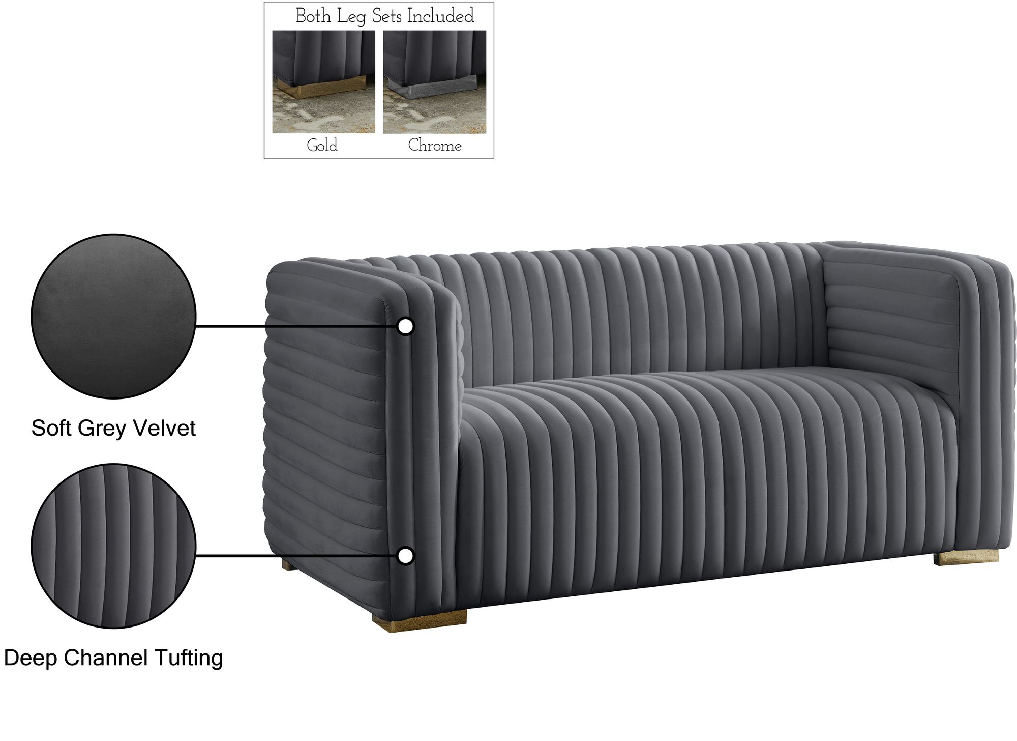 Ravish Velvet Loveseat