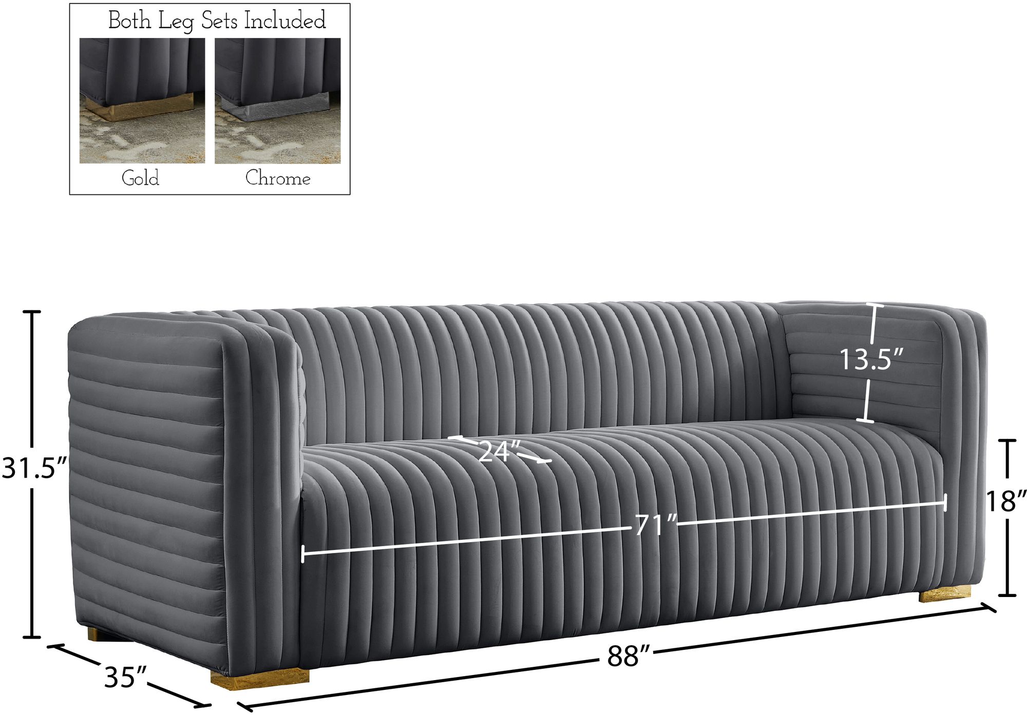 Ravish Velvet Sofa
