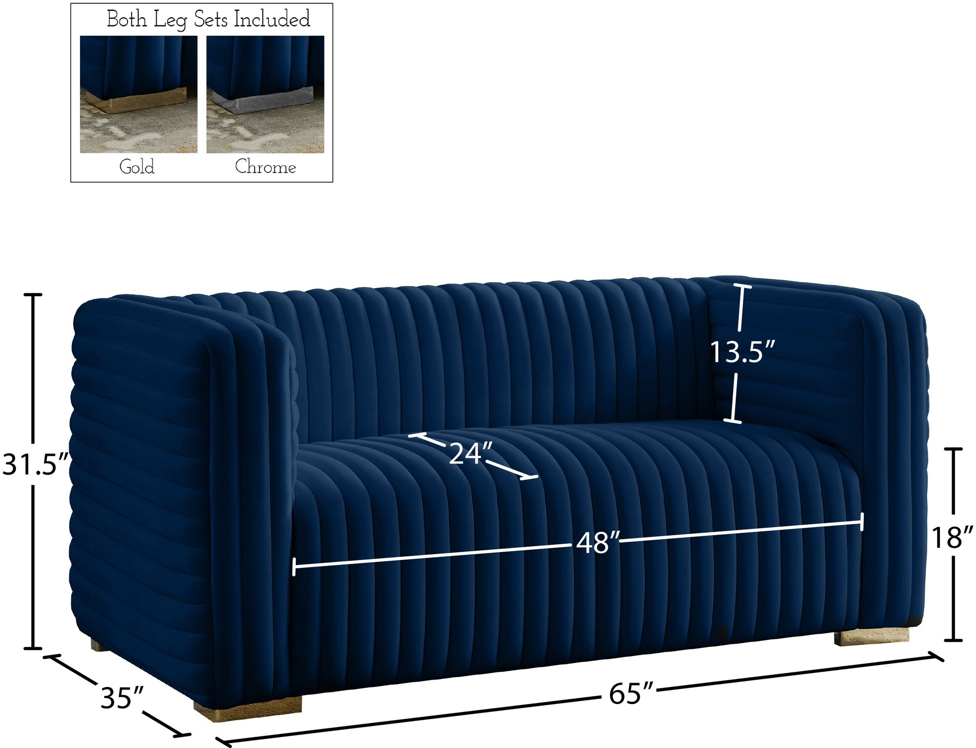 Ravish Velvet Loveseat