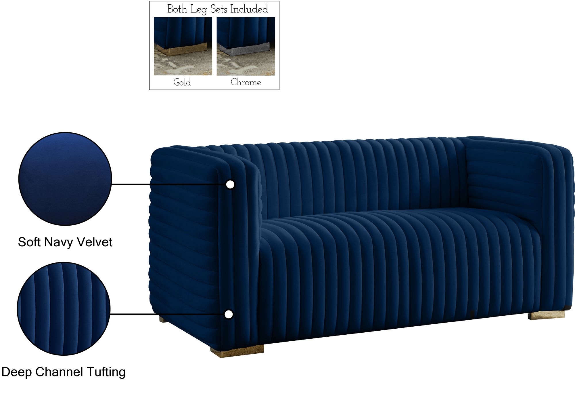 Ravish Velvet Loveseat