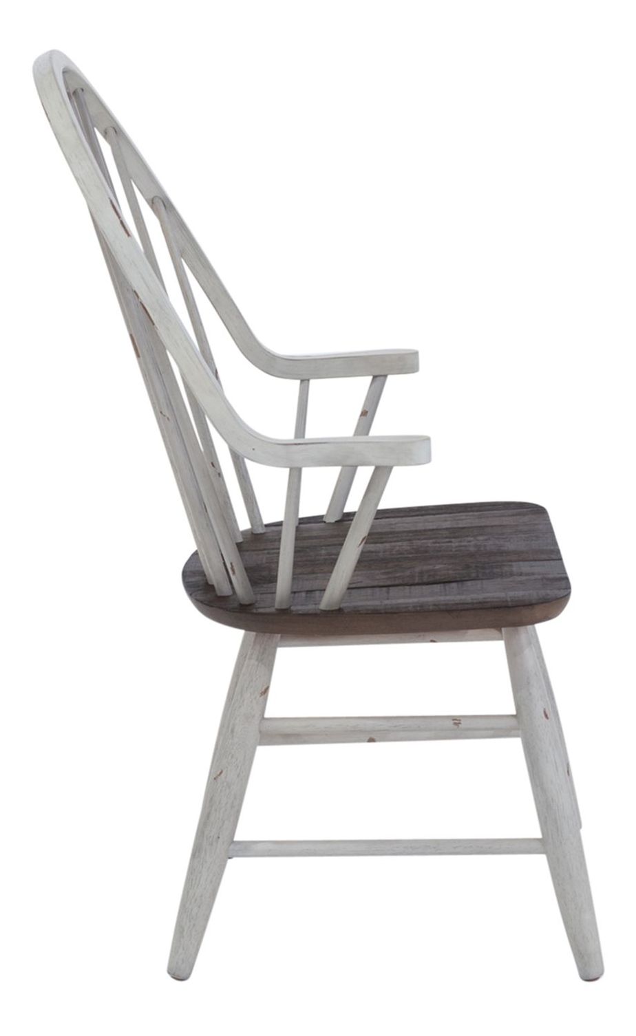 Farmhouse Windsor Wood Back Arm Chair