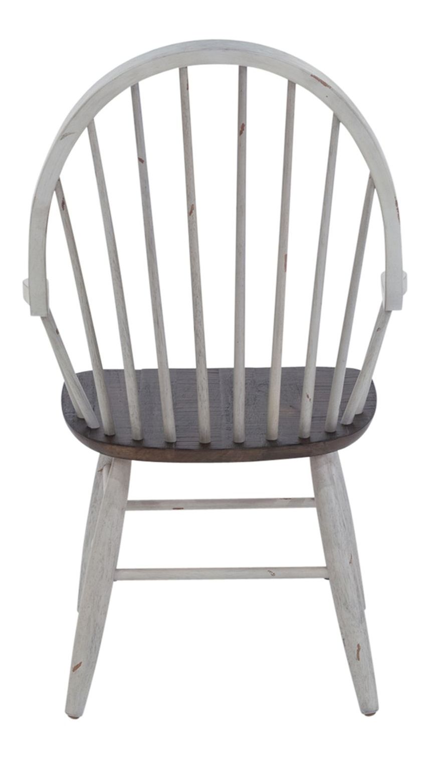 Farmhouse Windsor Wood Back Arm Chair