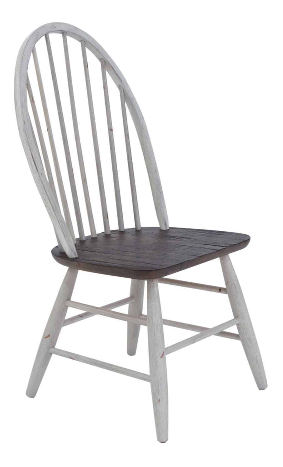 Farmhouse Trestle Dining Set | Two-Tone White & Brown Wood