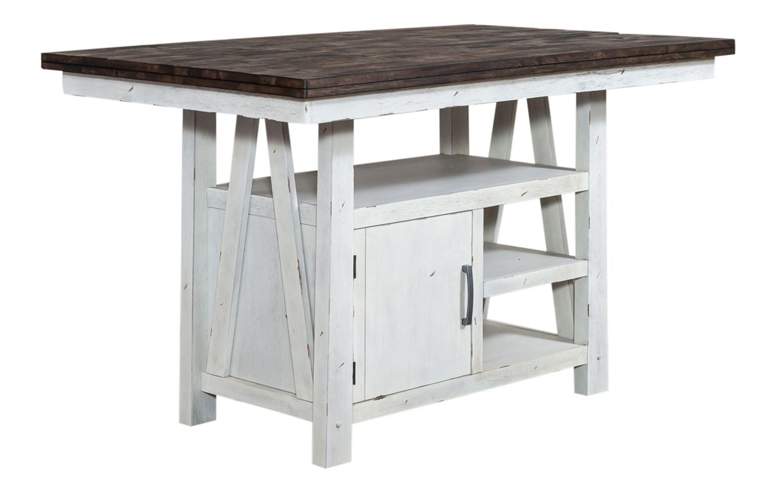 Farmhouse Gathering Dining Set | Two-Tone Storage Table