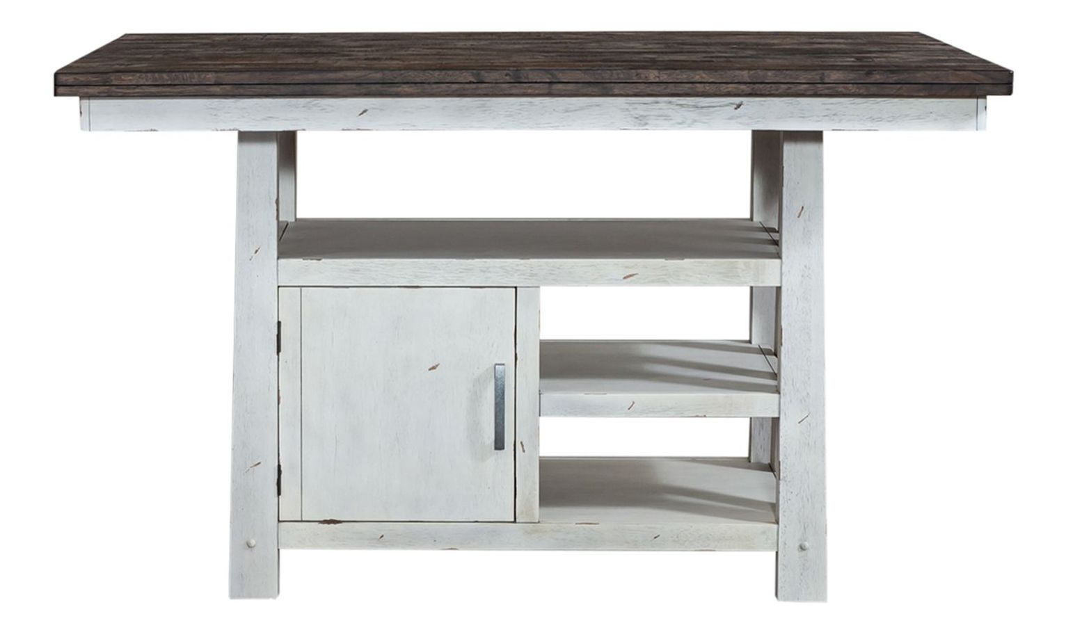 Farmhouse Rectangular Wood Gathering Table w/Storage