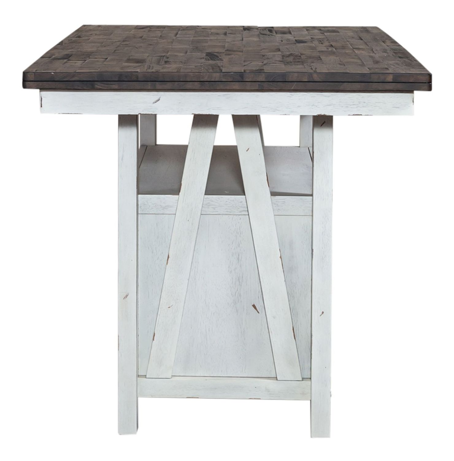 Farmhouse Rectangular Wood Gathering Table w/Storage