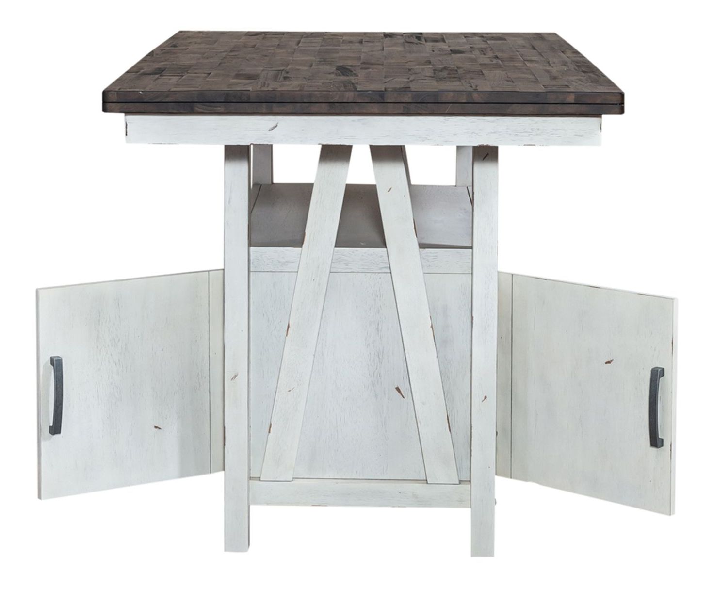 Farmhouse Rectangular Wood Gathering Table w/Storage