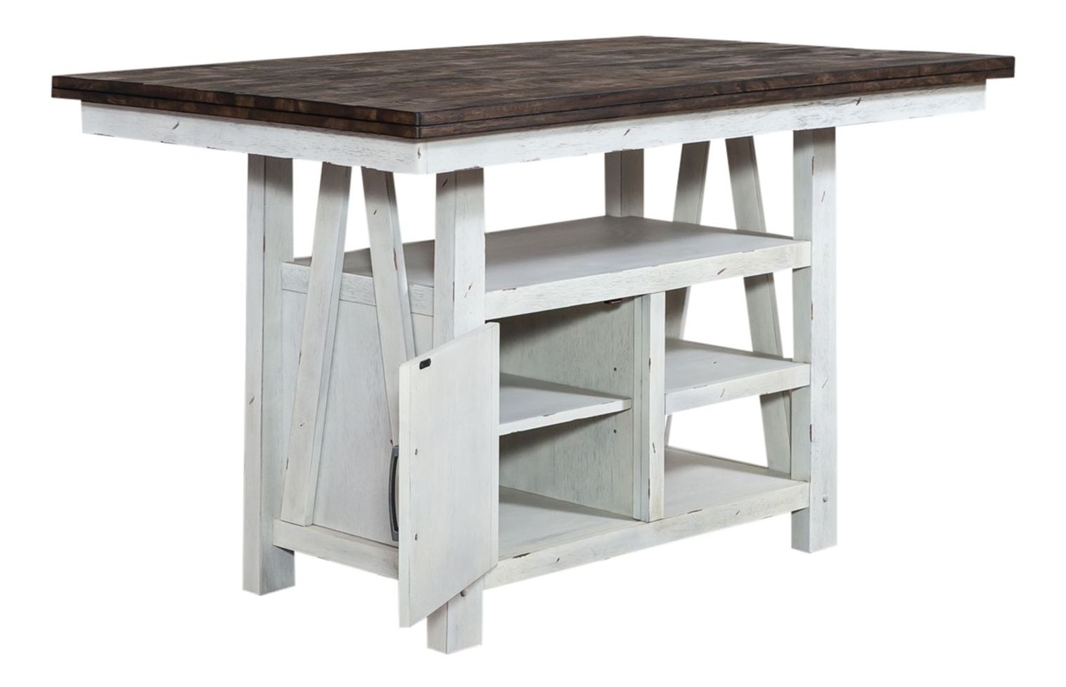 Farmhouse Gathering Dining Set | Two-Tone Storage Table