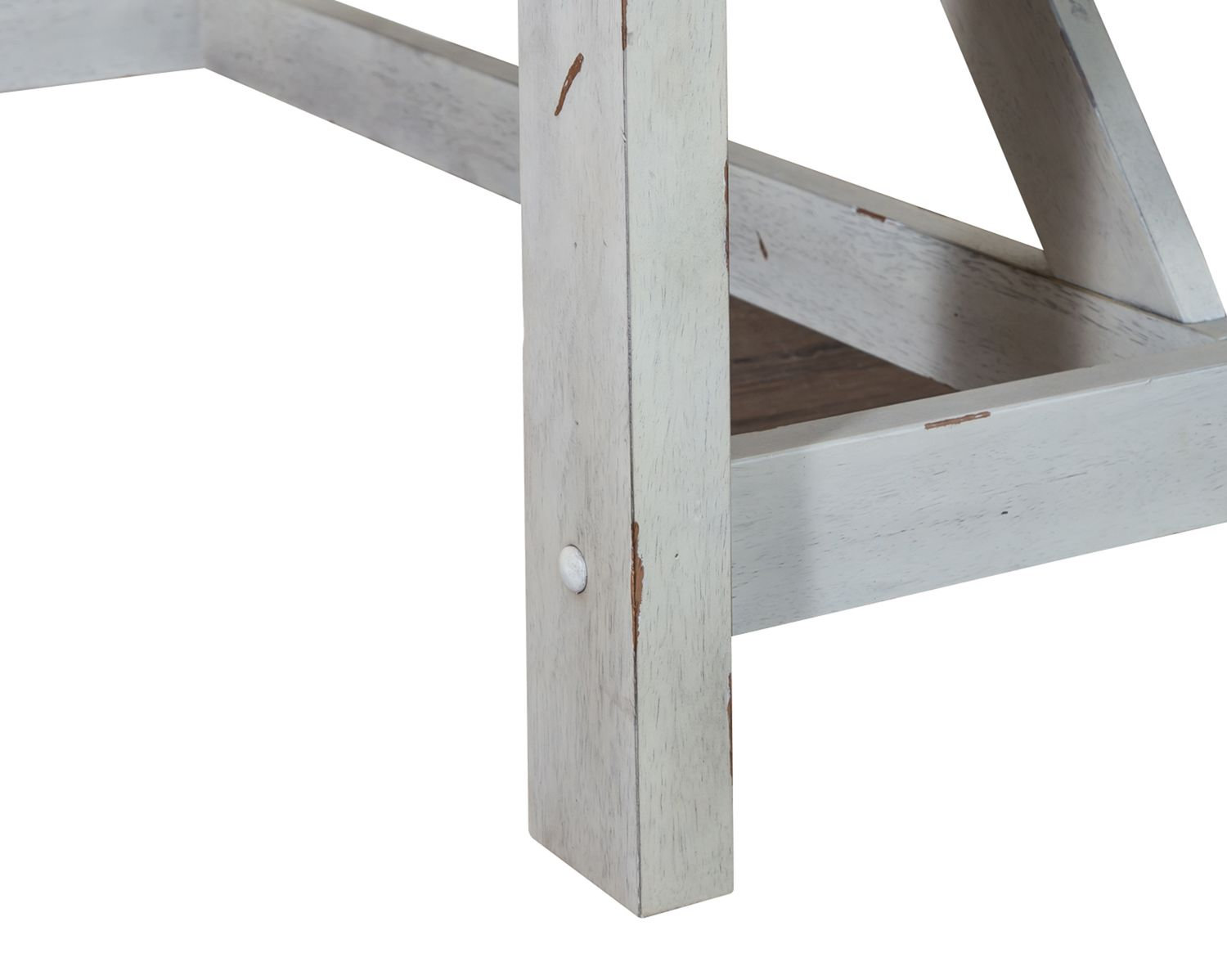 Farmhouse Extendable Trestle Dining Set | Two-Tone Wood