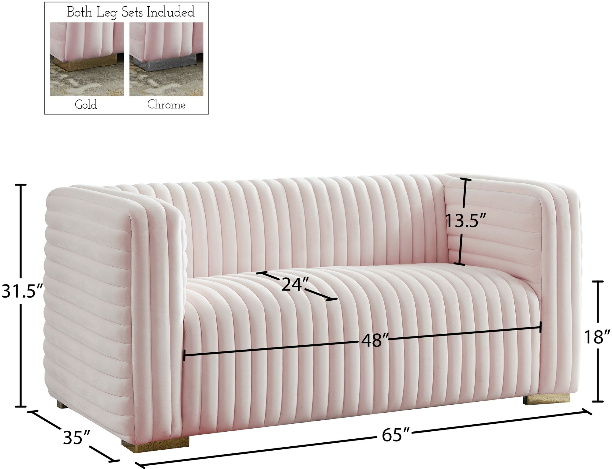 Ravish Velvet Loveseat