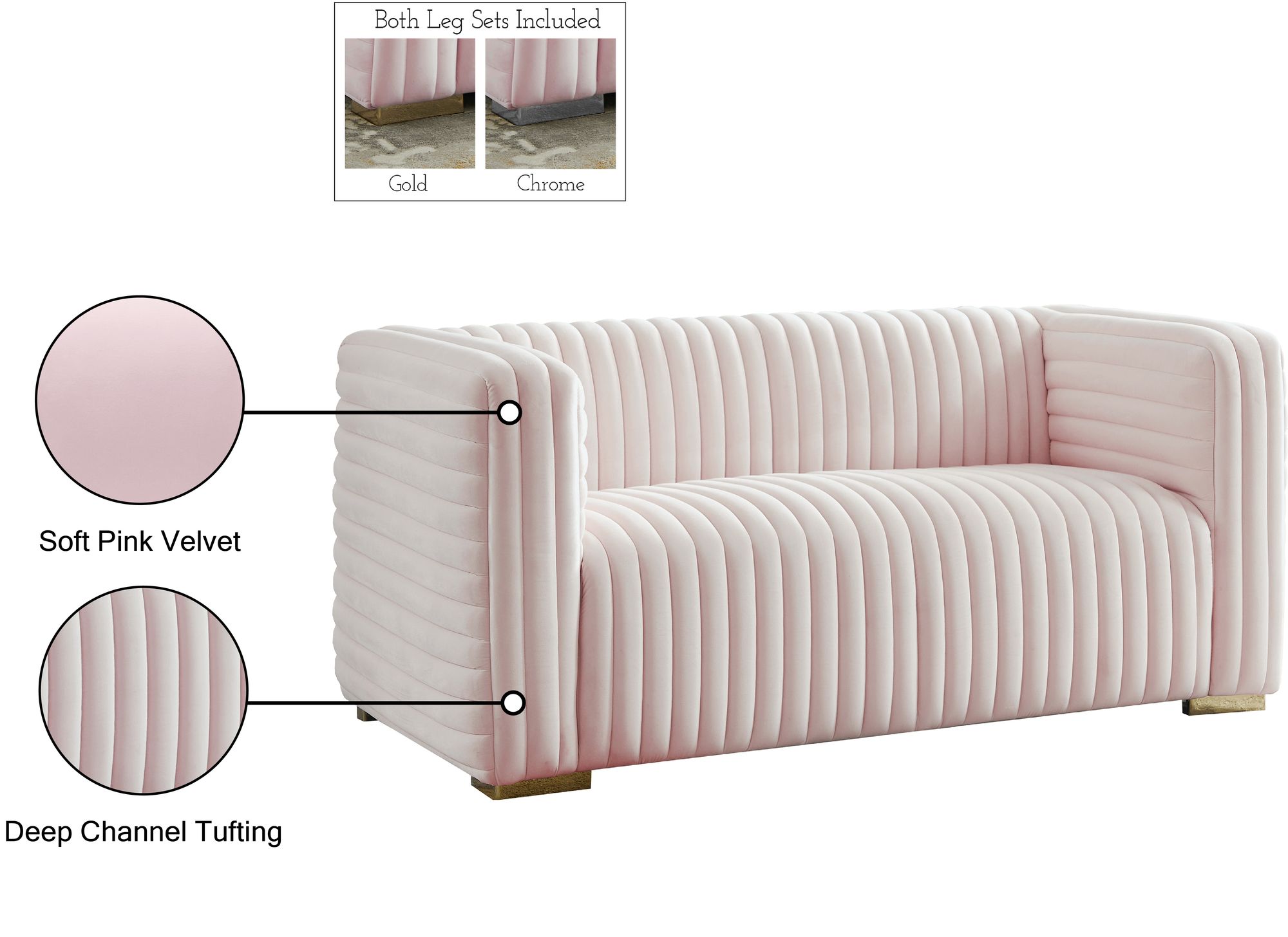 Ravish Velvet Loveseat