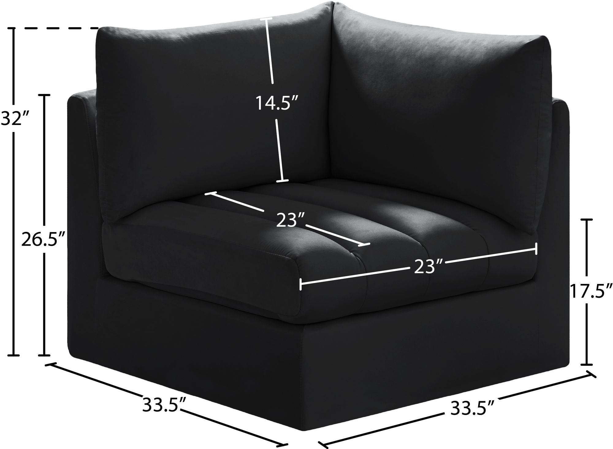 Jacob Velvet Modular Corner Chair