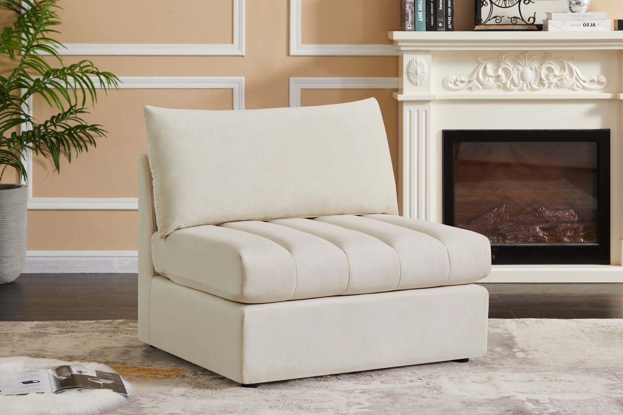 Jacob Velvet Modular Armless Chair