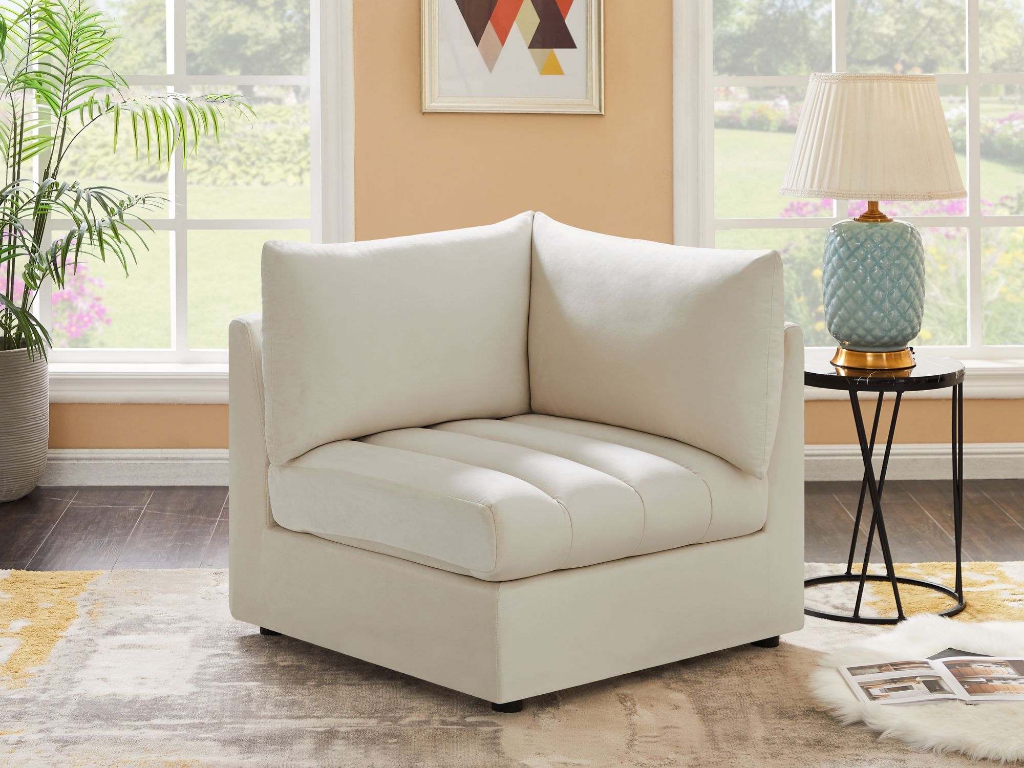 Jacob Velvet Modular Corner Chair