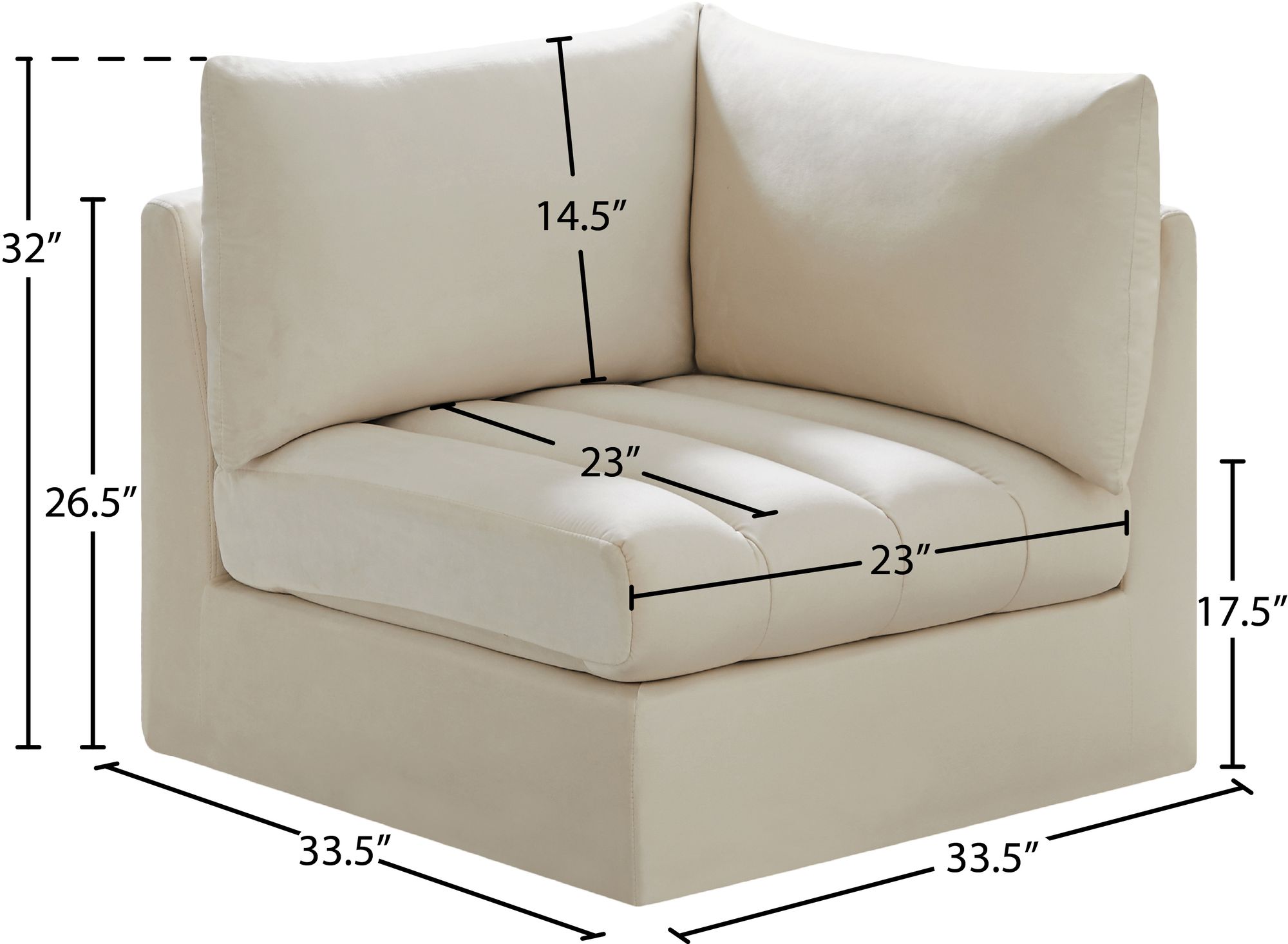 Jacob Velvet Modular Corner Chair