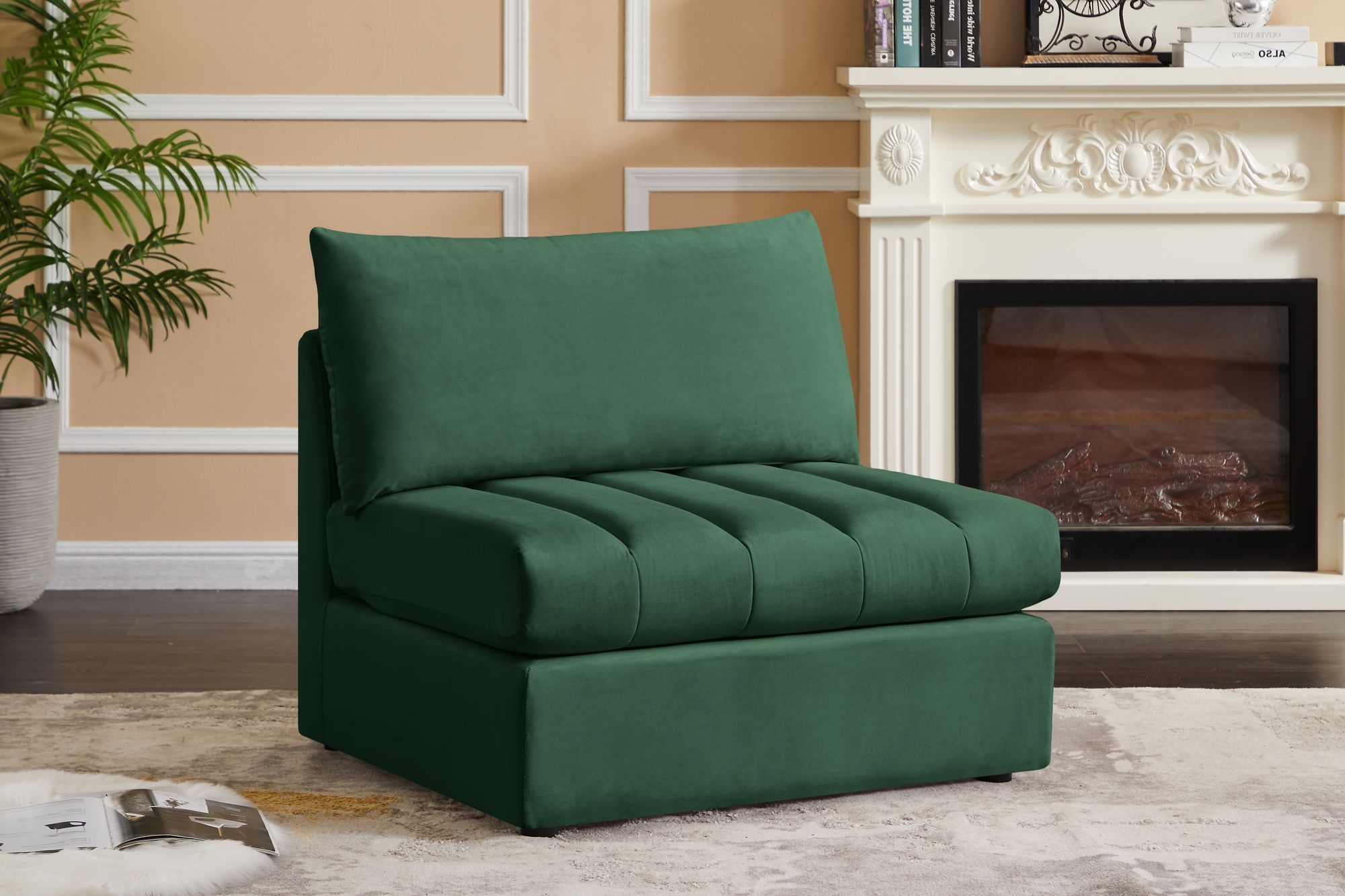 Jacob Velvet Modular Armless Chair