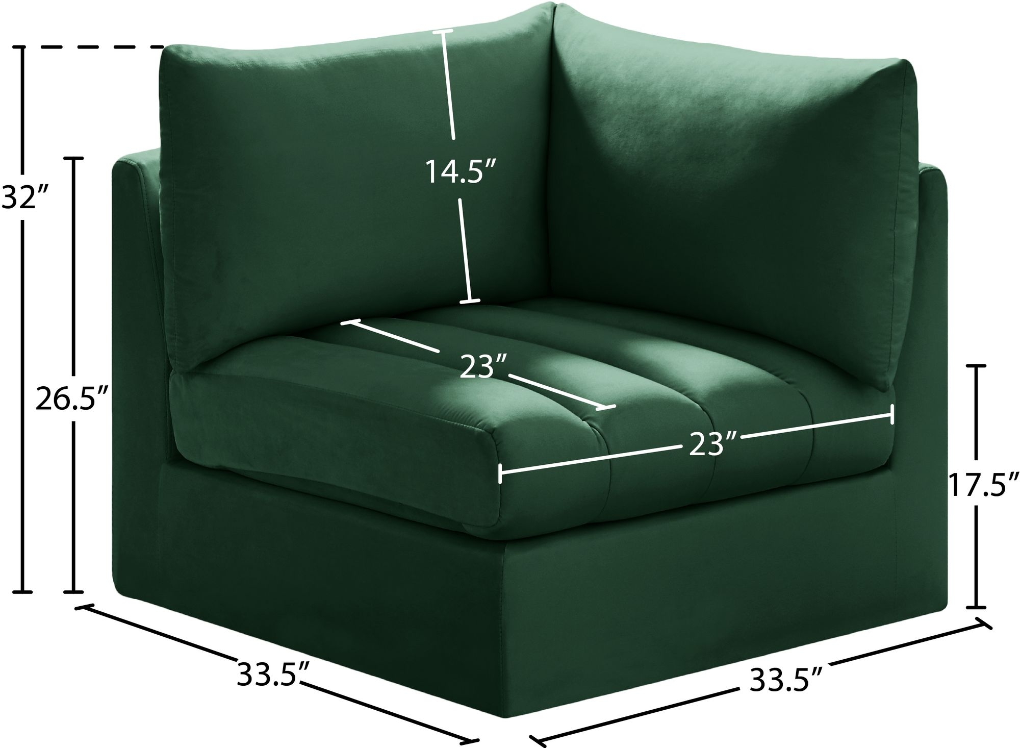 Jacob Velvet Modular Corner Chair