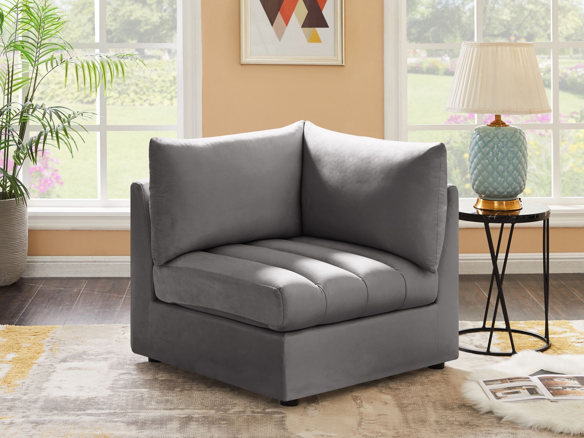 Jacob Velvet Modular Corner Chair
