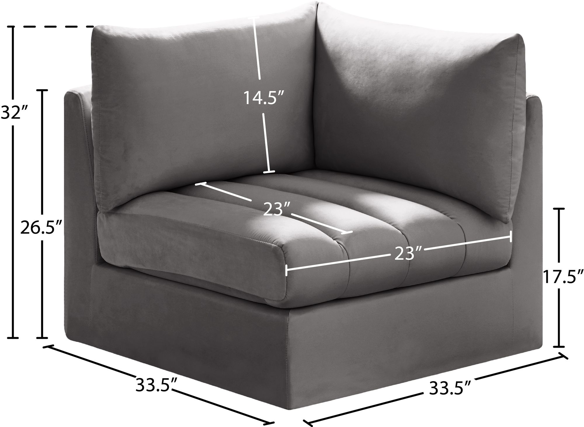 Jacob Velvet Modular Corner Chair