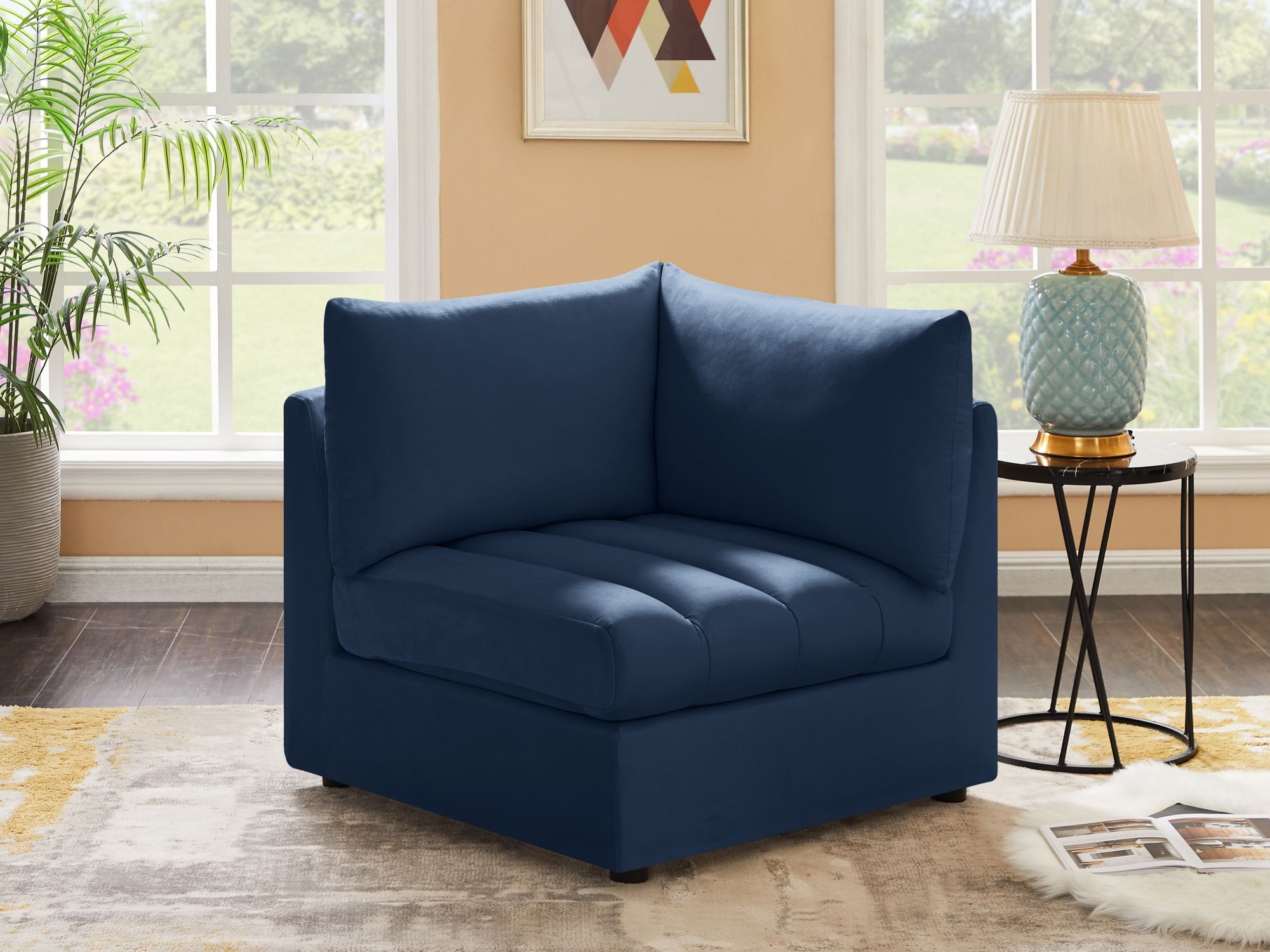 Jacob Velvet Modular Corner Chair