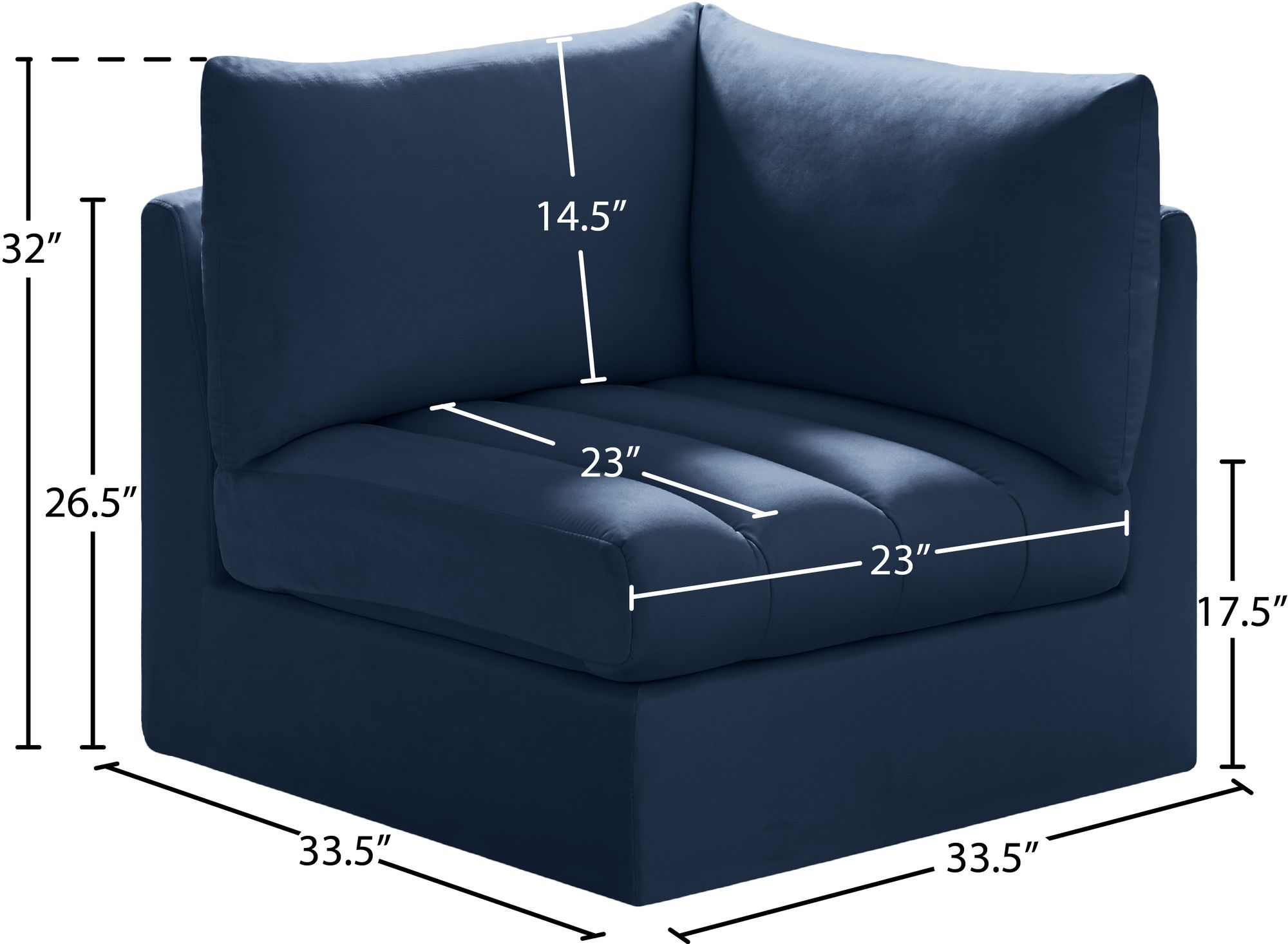 Jacob Velvet Modular Corner Chair