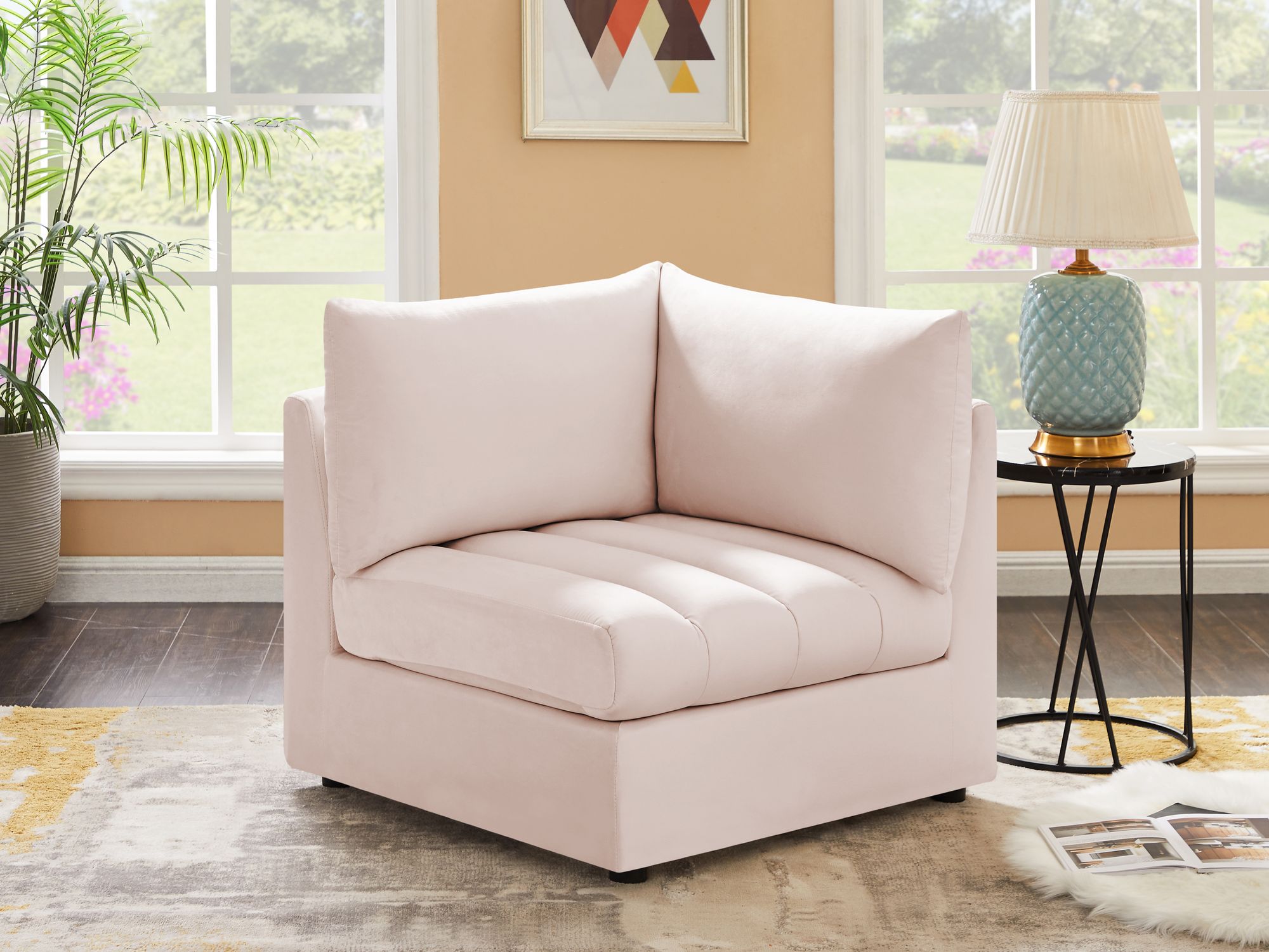 Jacob Velvet Modular Corner Chair