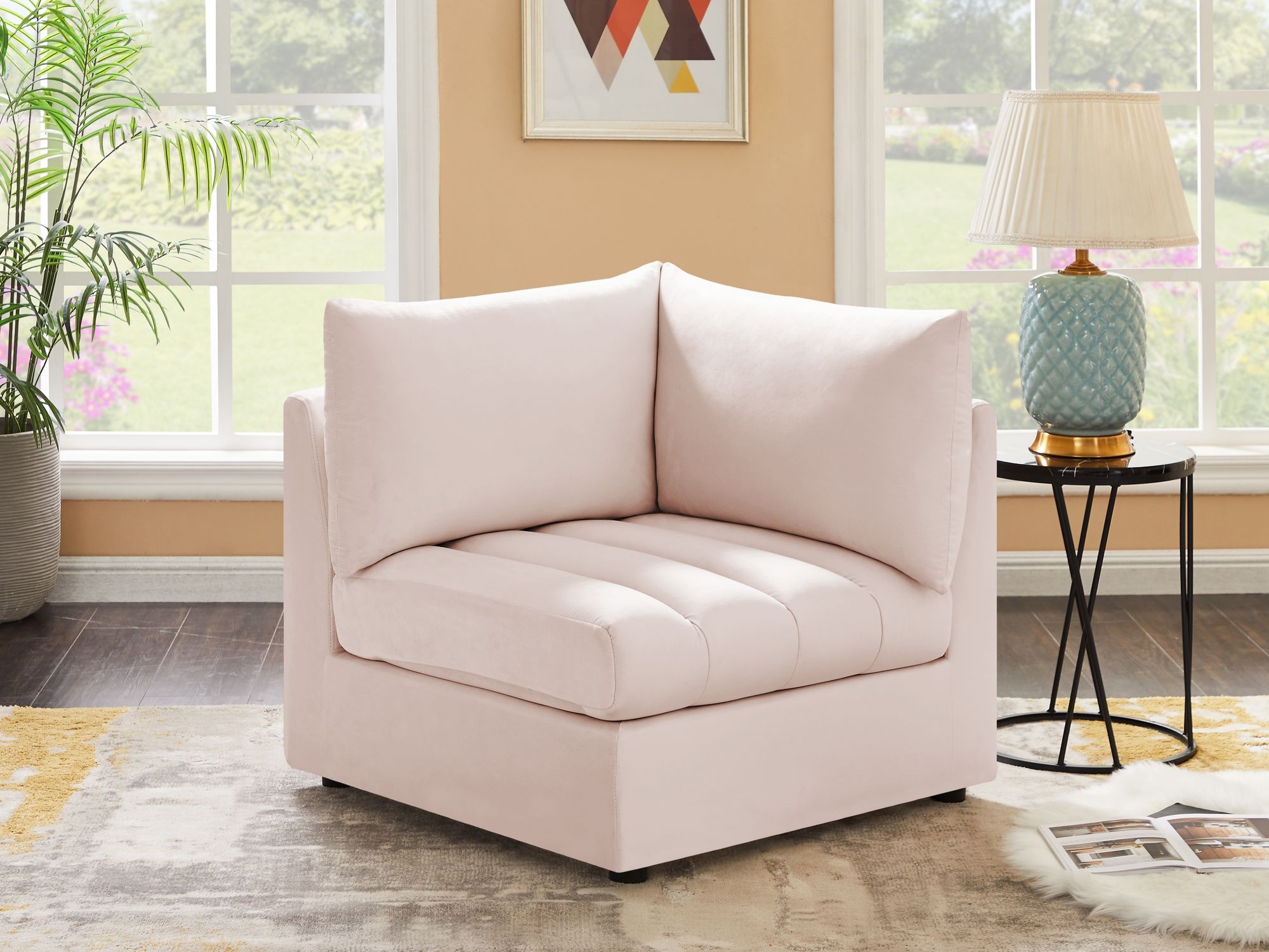 Jacob Velvet Modular Corner Chair