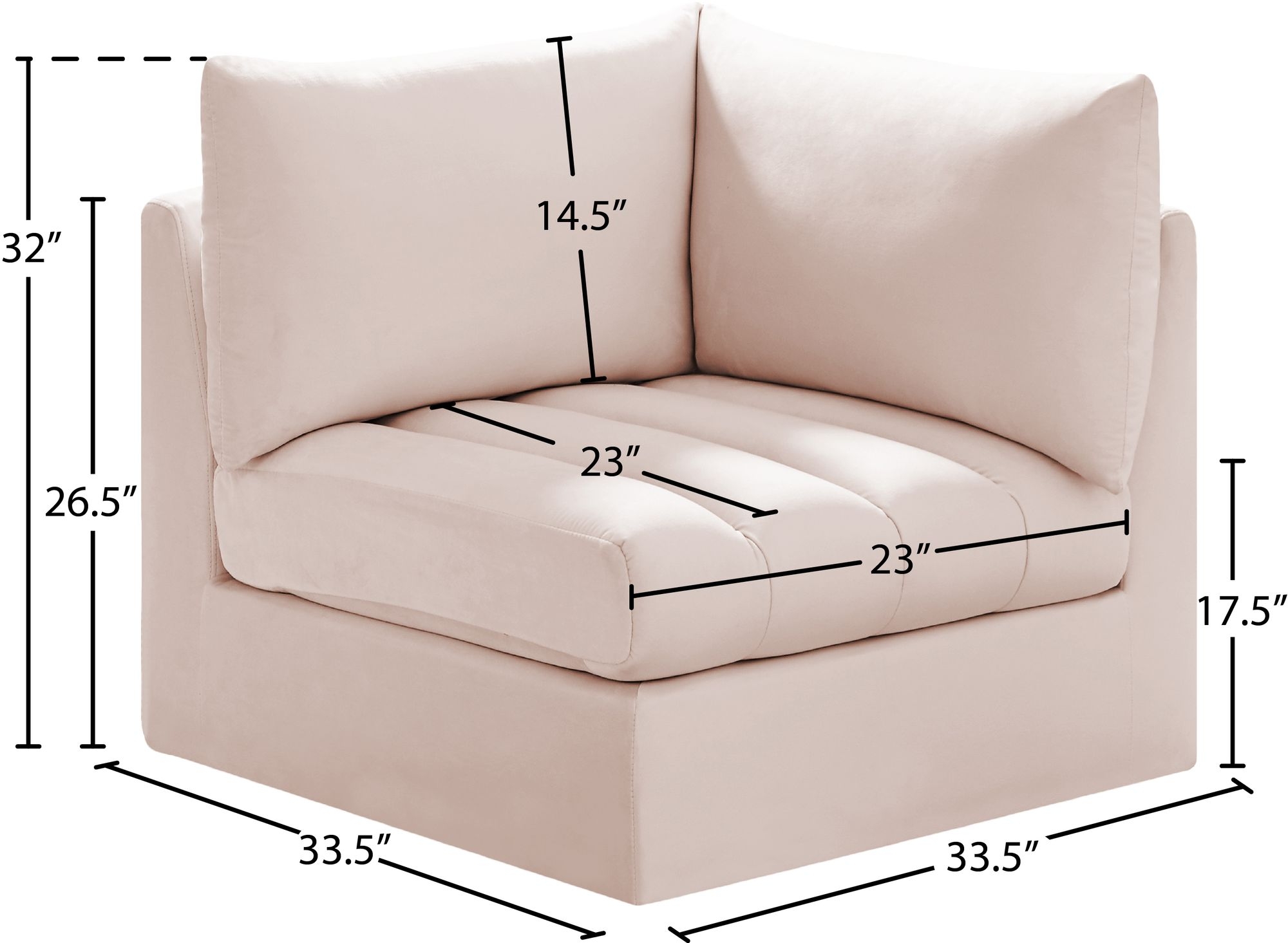 Jacob Velvet Modular Corner Chair