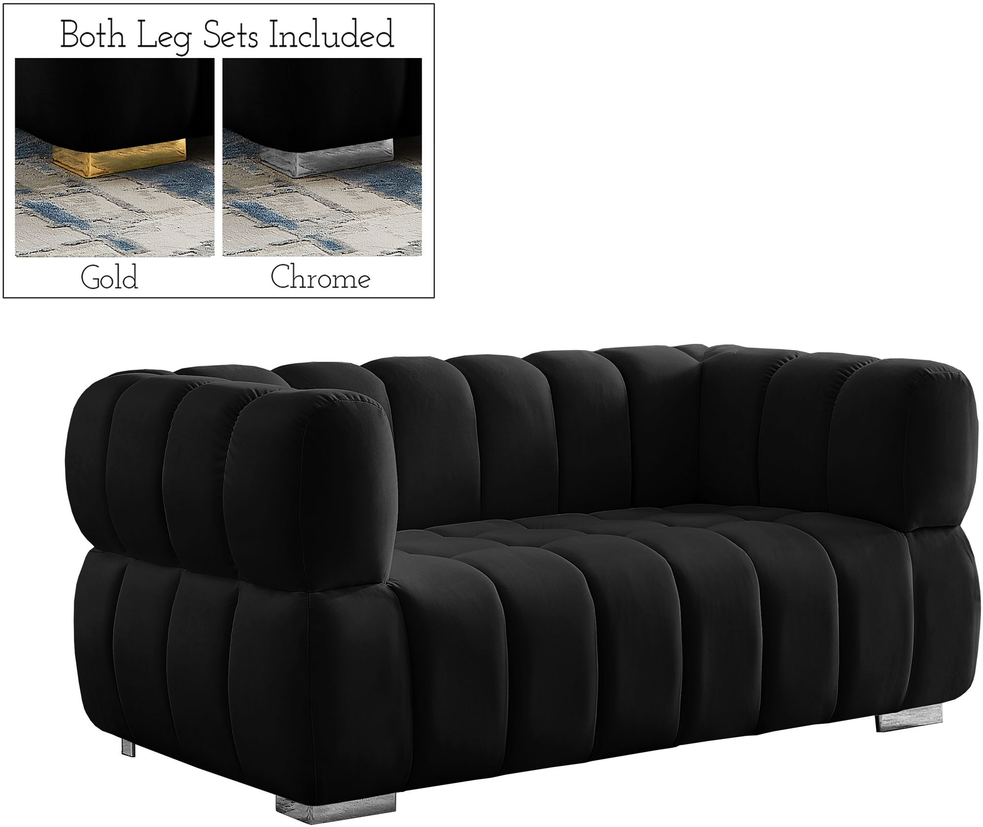 Gwen Velvet Loveseat