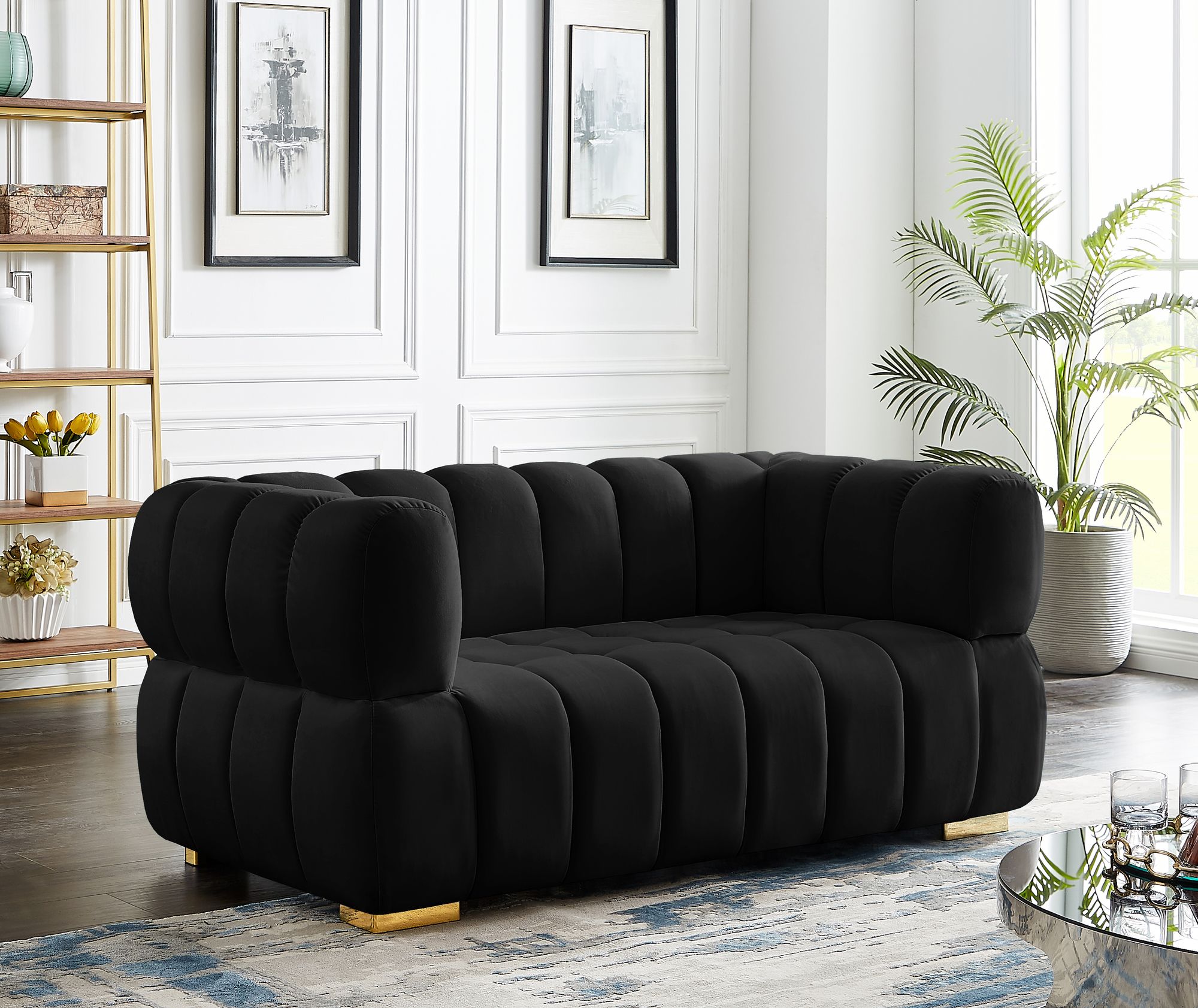 Gwen Velvet Loveseat