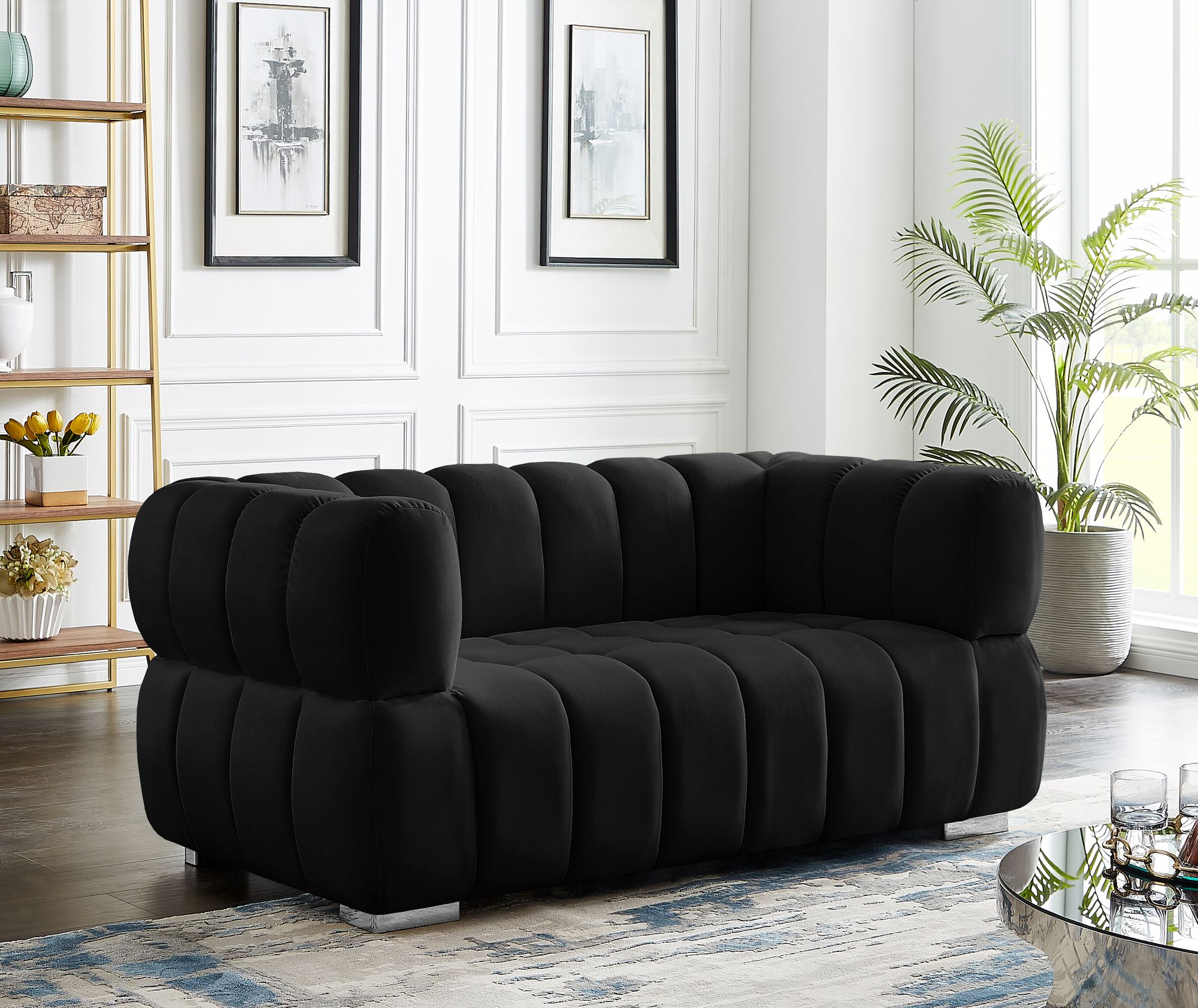 Gwen Velvet Loveseat