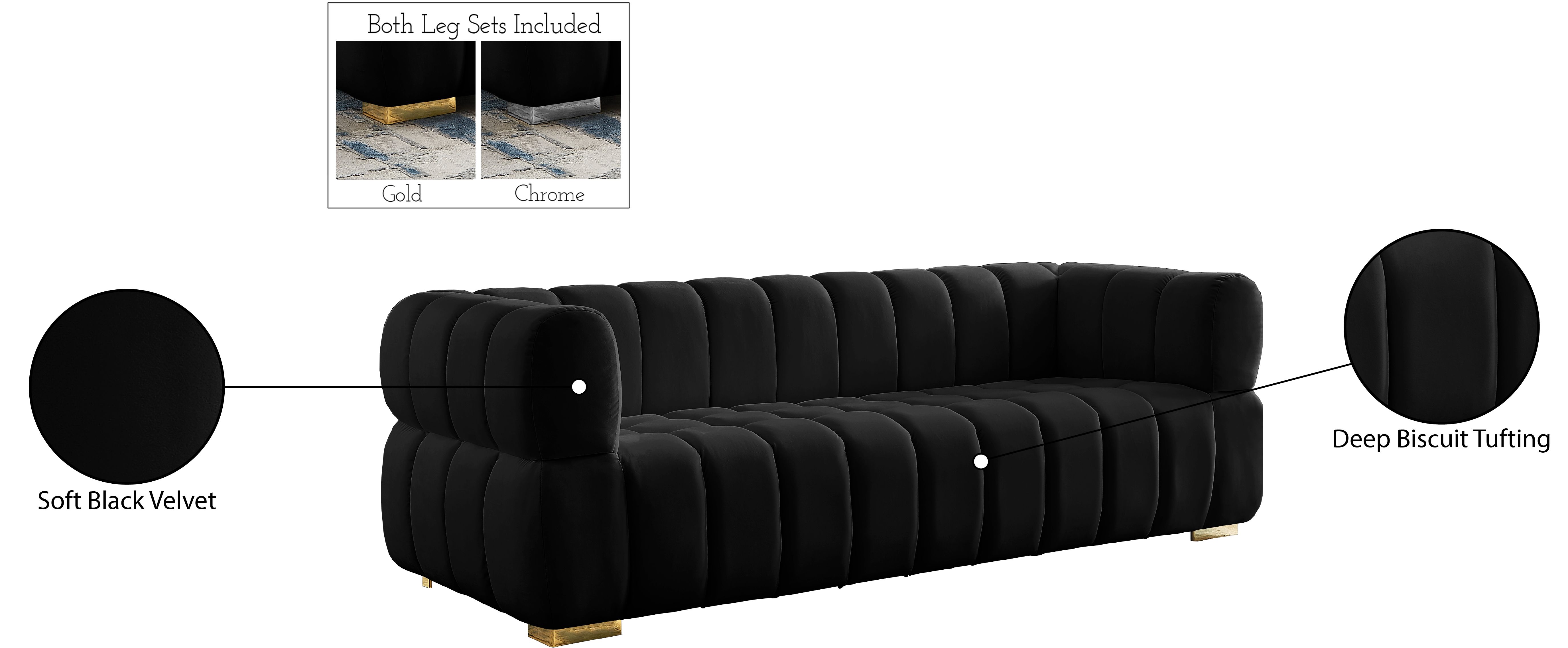 Gwen Velvet Sofa