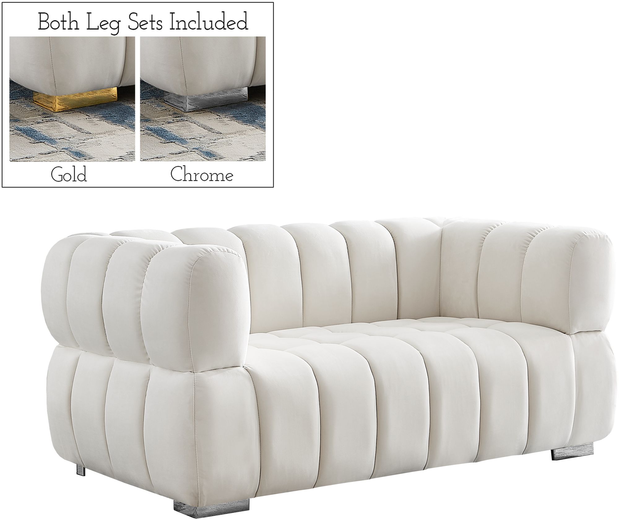 Gwen Velvet Loveseat
