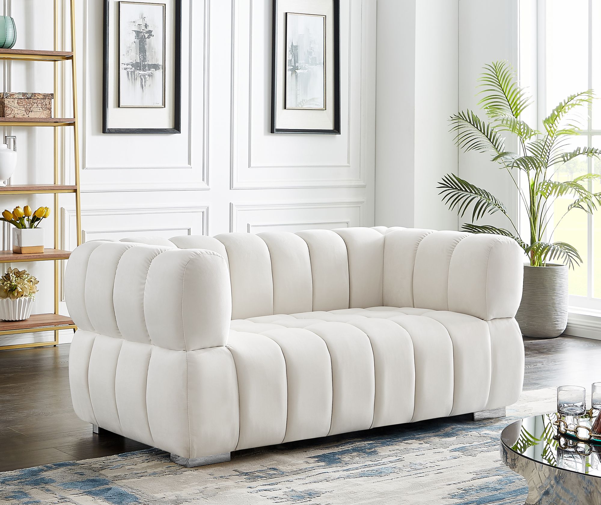 Gwen Velvet Loveseat