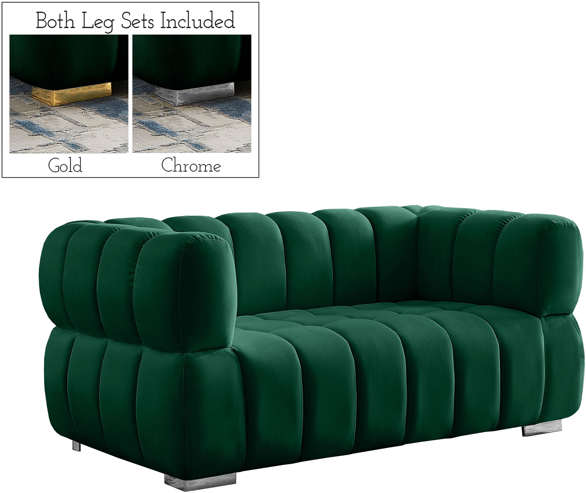 Gwen Velvet Loveseat