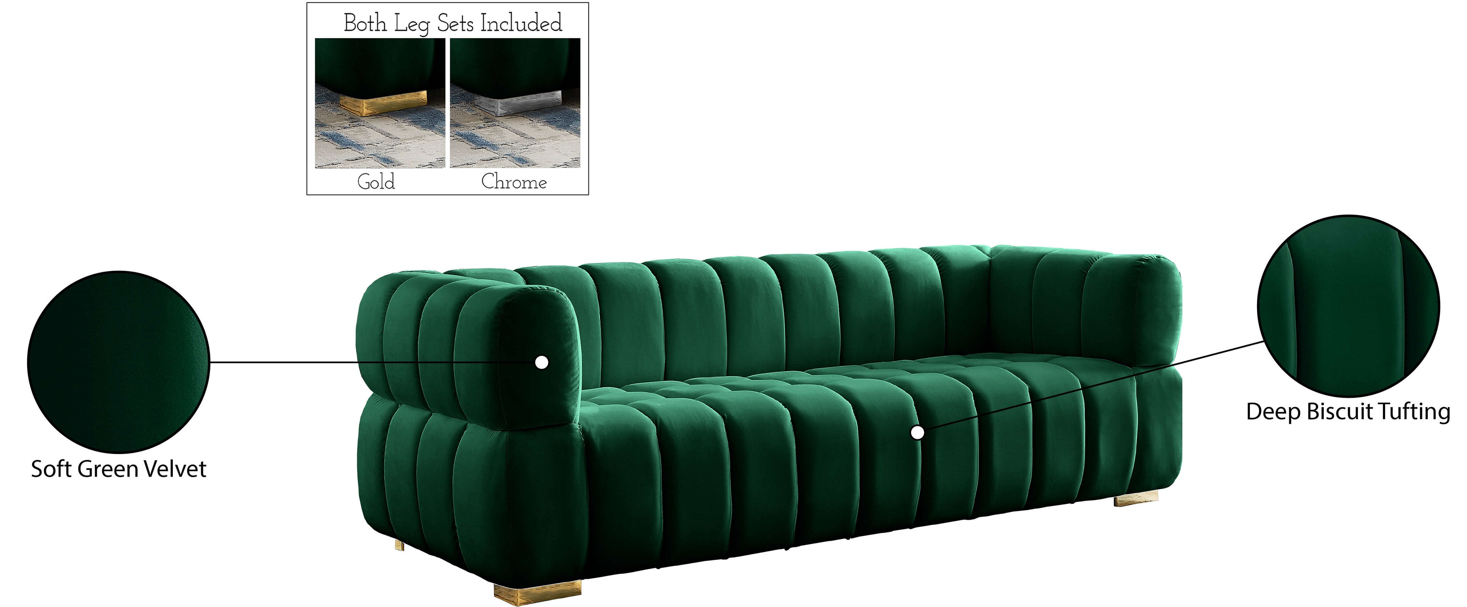 Gwen Velvet Sofa