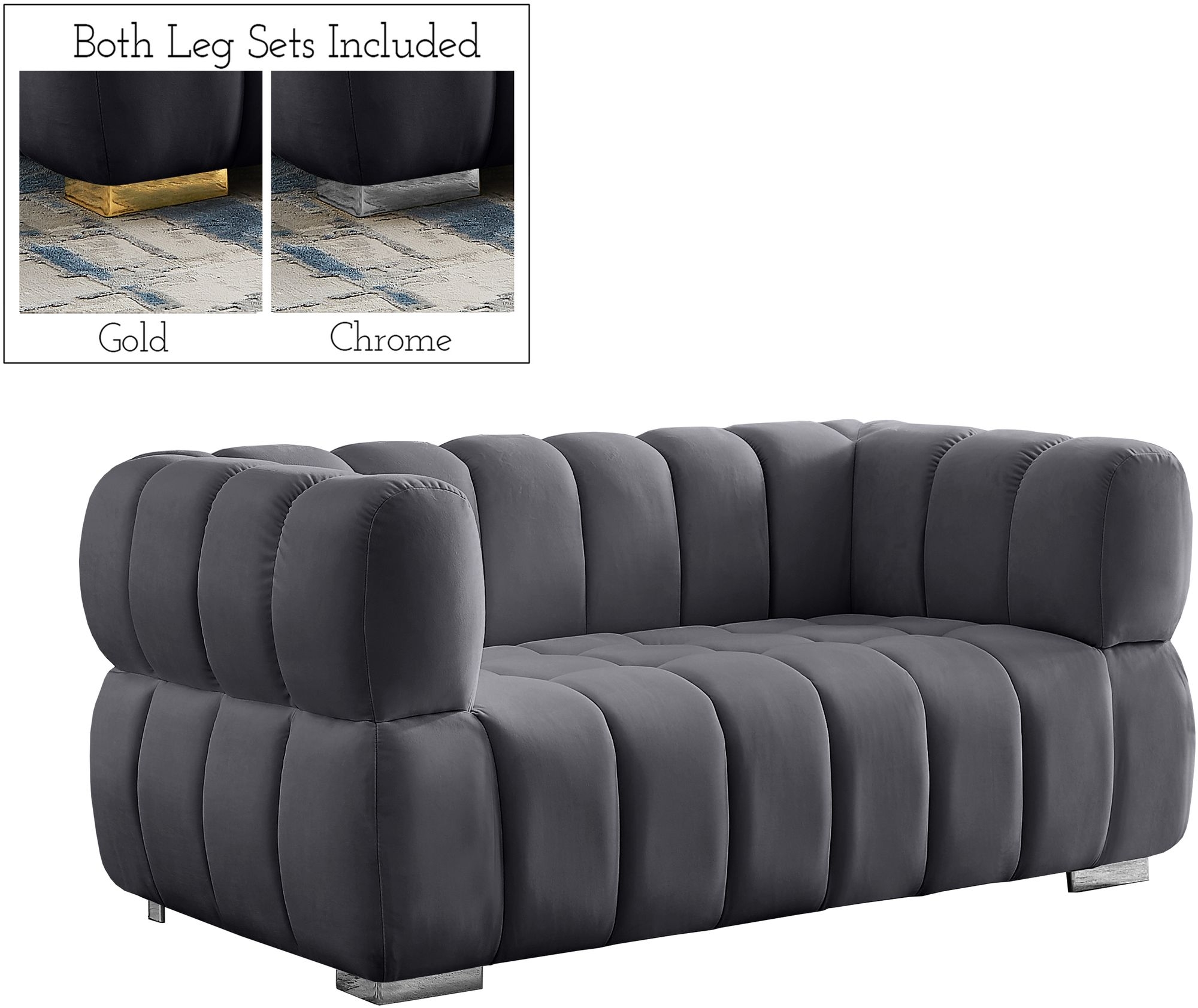 Gwen Velvet Loveseat