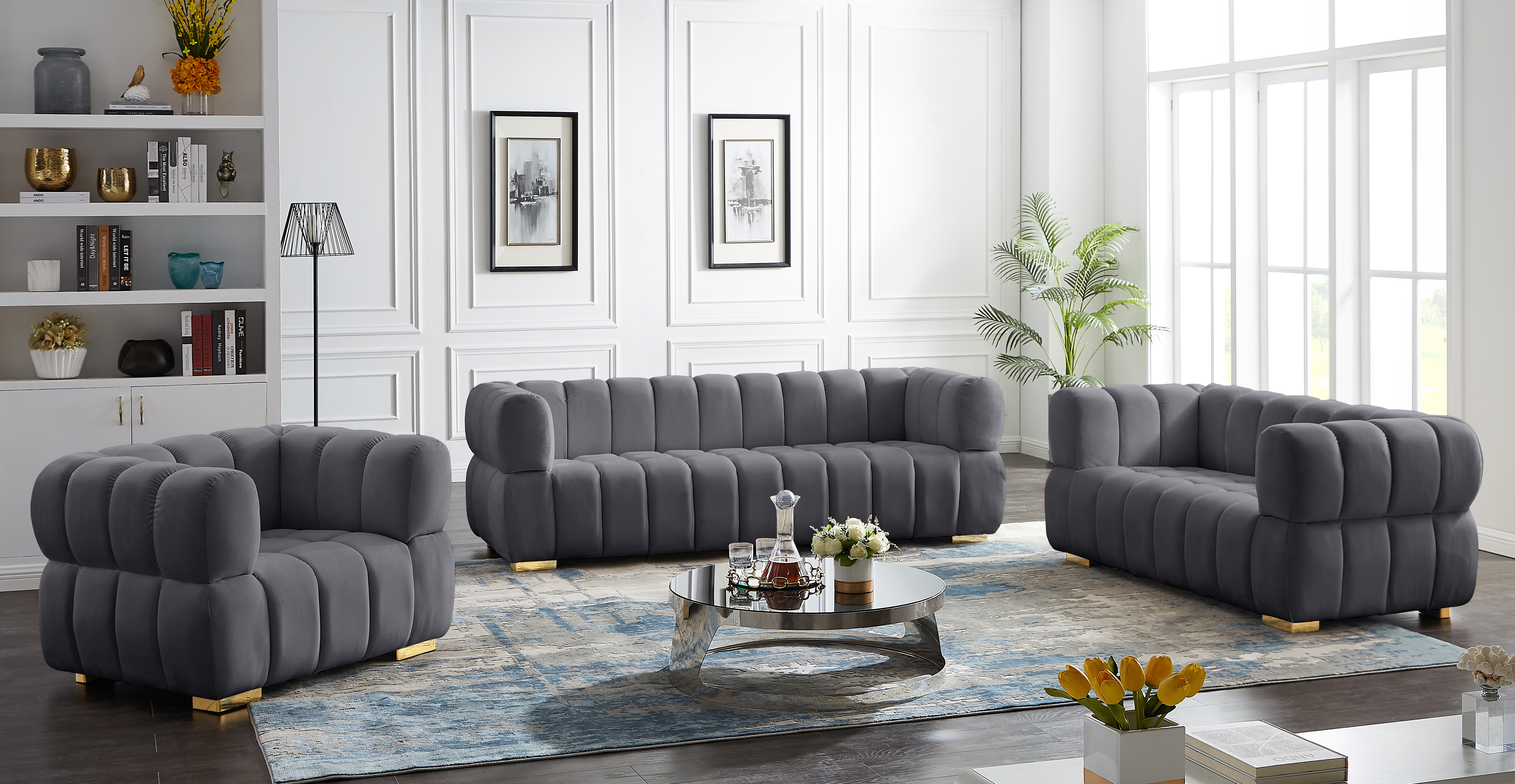 Gwen Velvet Sofa