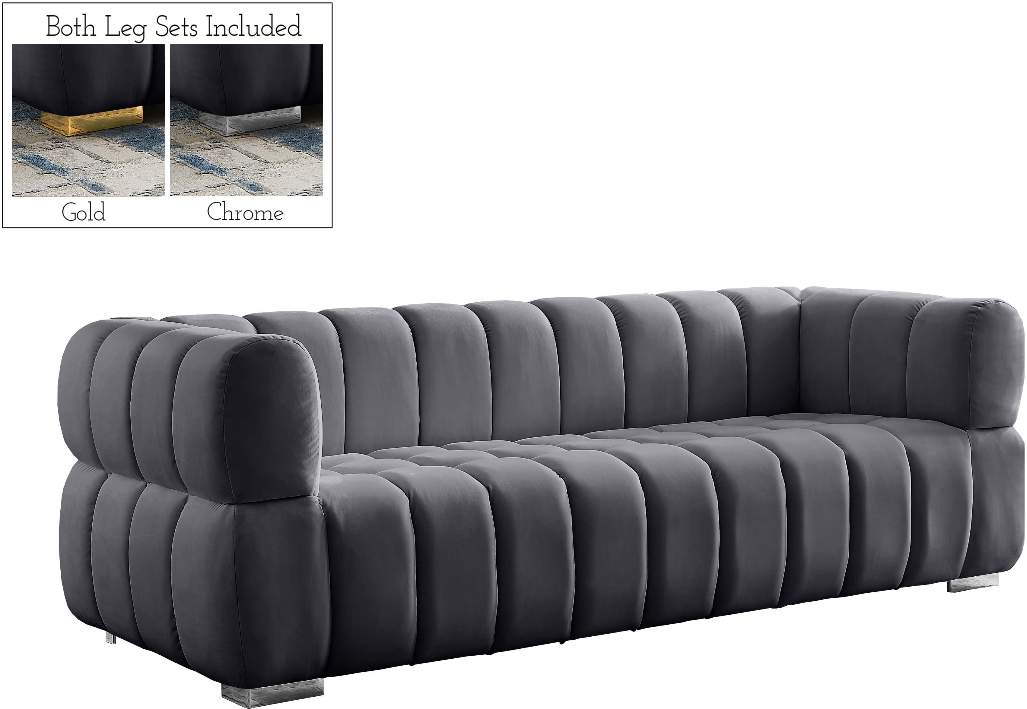 Gwen Velvet Sofa