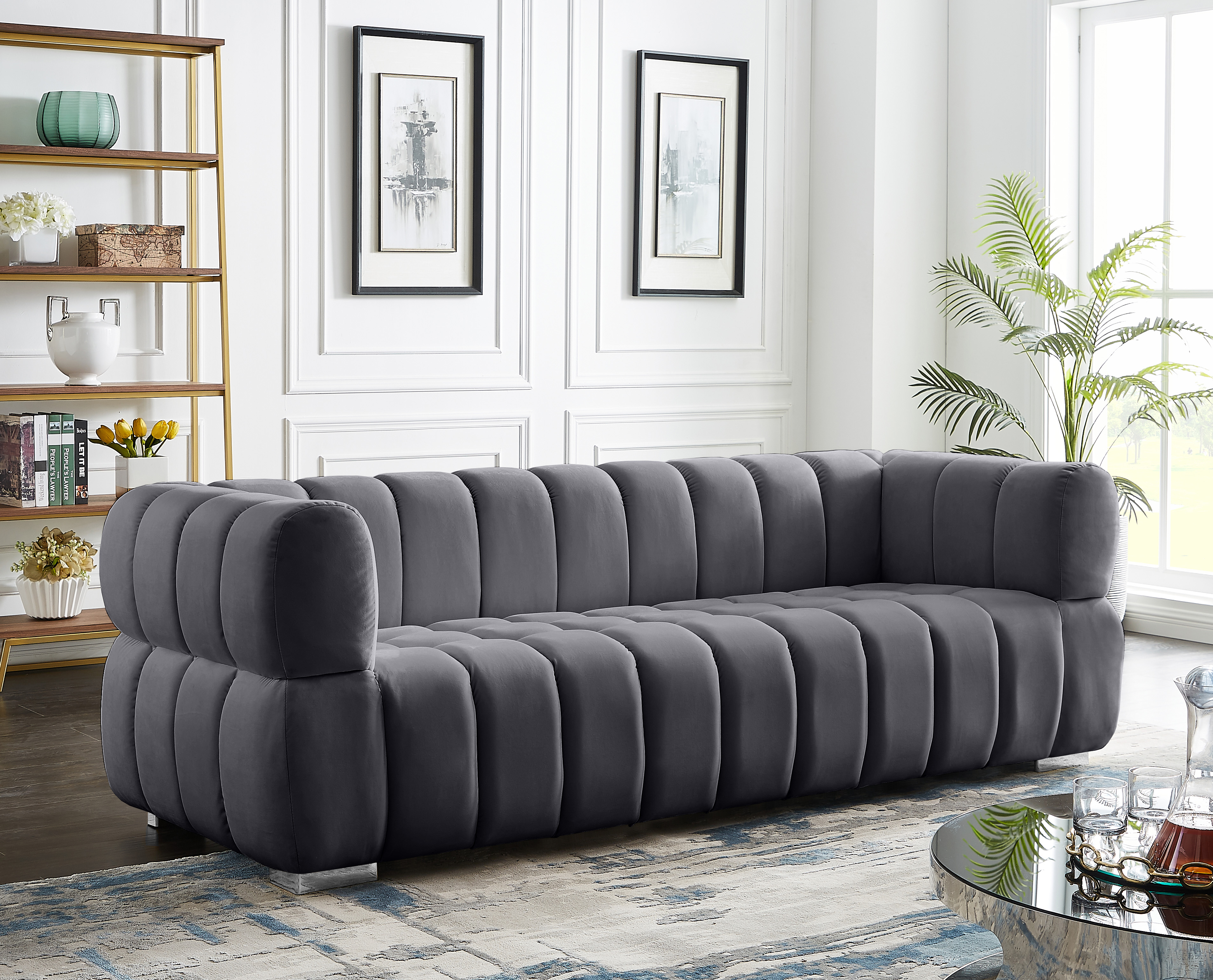 Gwen Velvet Sofa