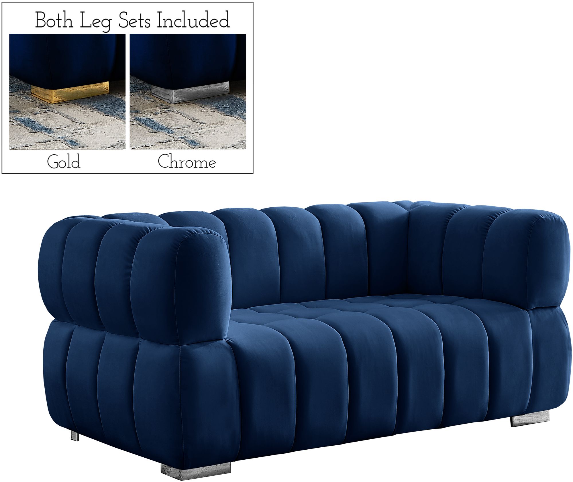 Gwen Velvet Loveseat