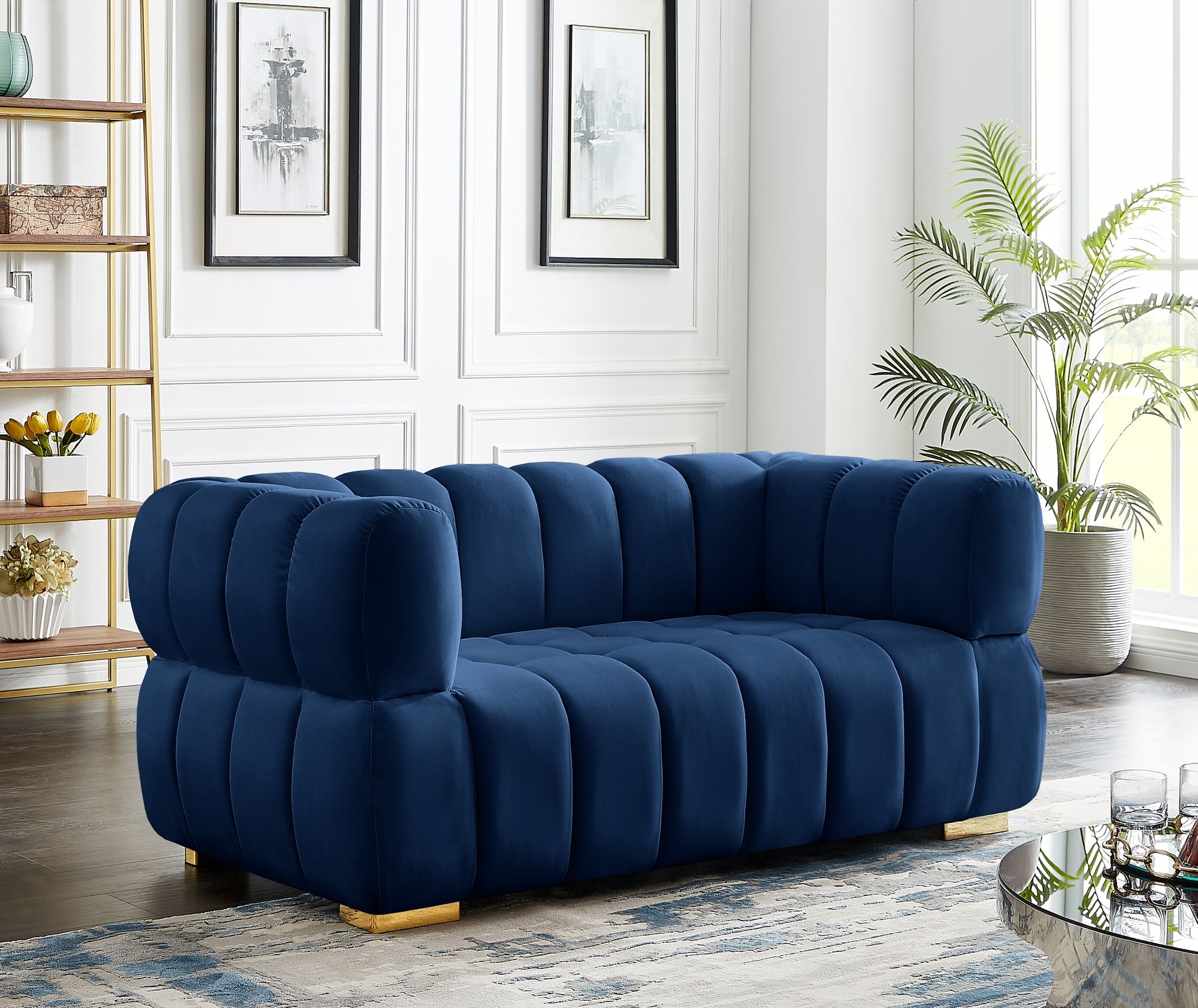 Gwen Velvet Loveseat