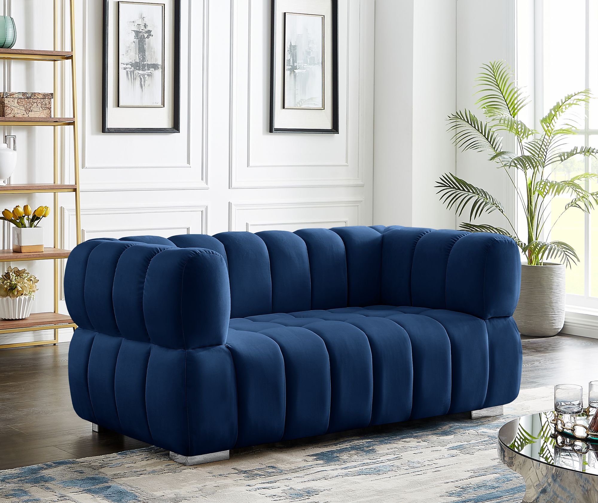 Gwen Velvet Loveseat