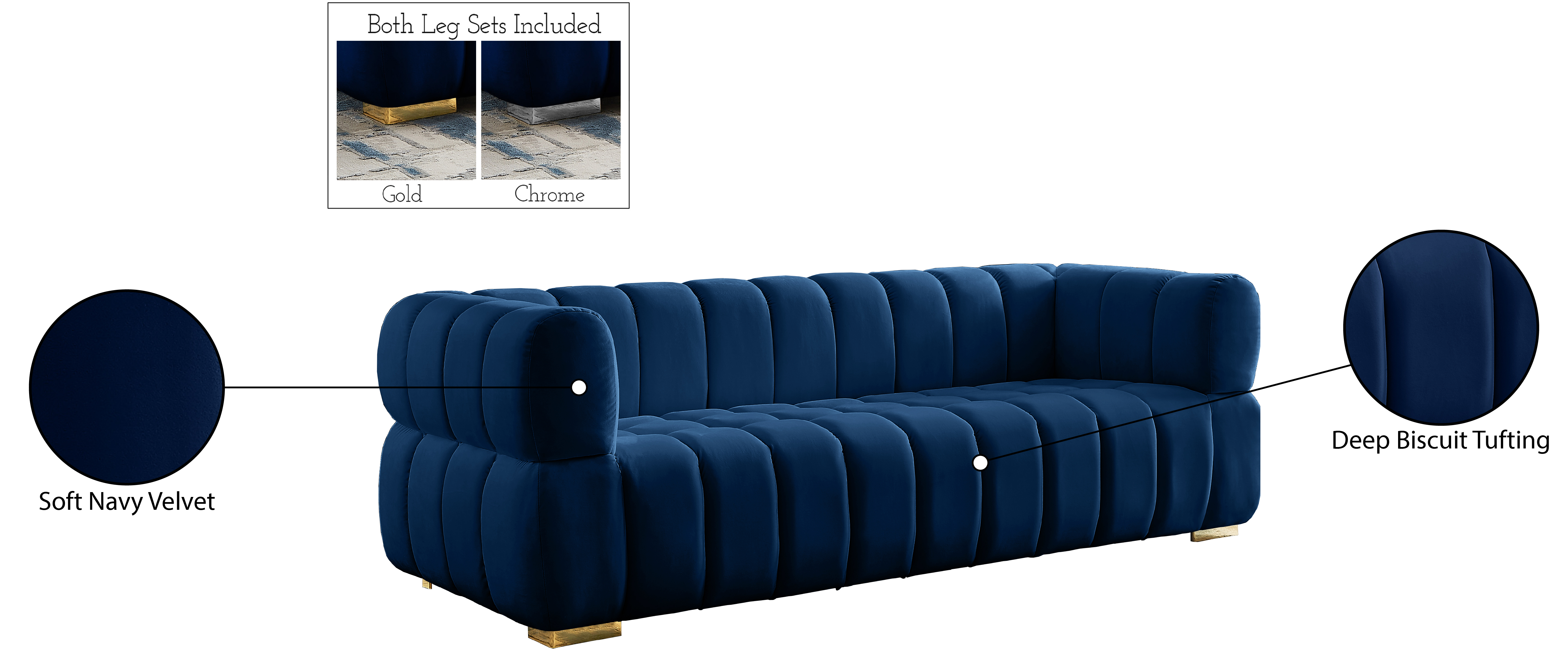 Gwen Velvet Sofa