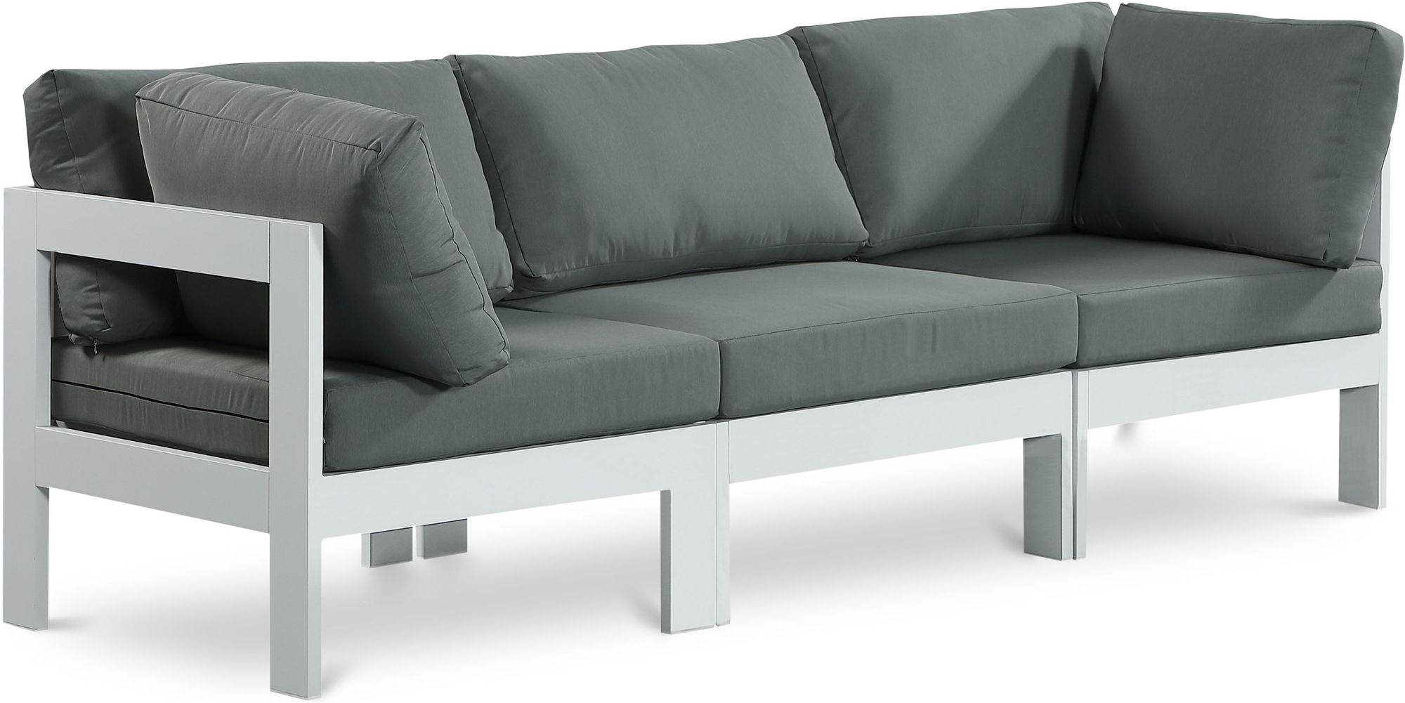Nizuc 90" Outdoor Patio Waterproof Fabric Modular Sofa with Aluminum Frame