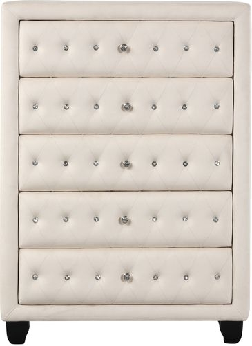 Sophia 5-Drawer Wood Veneer Chest