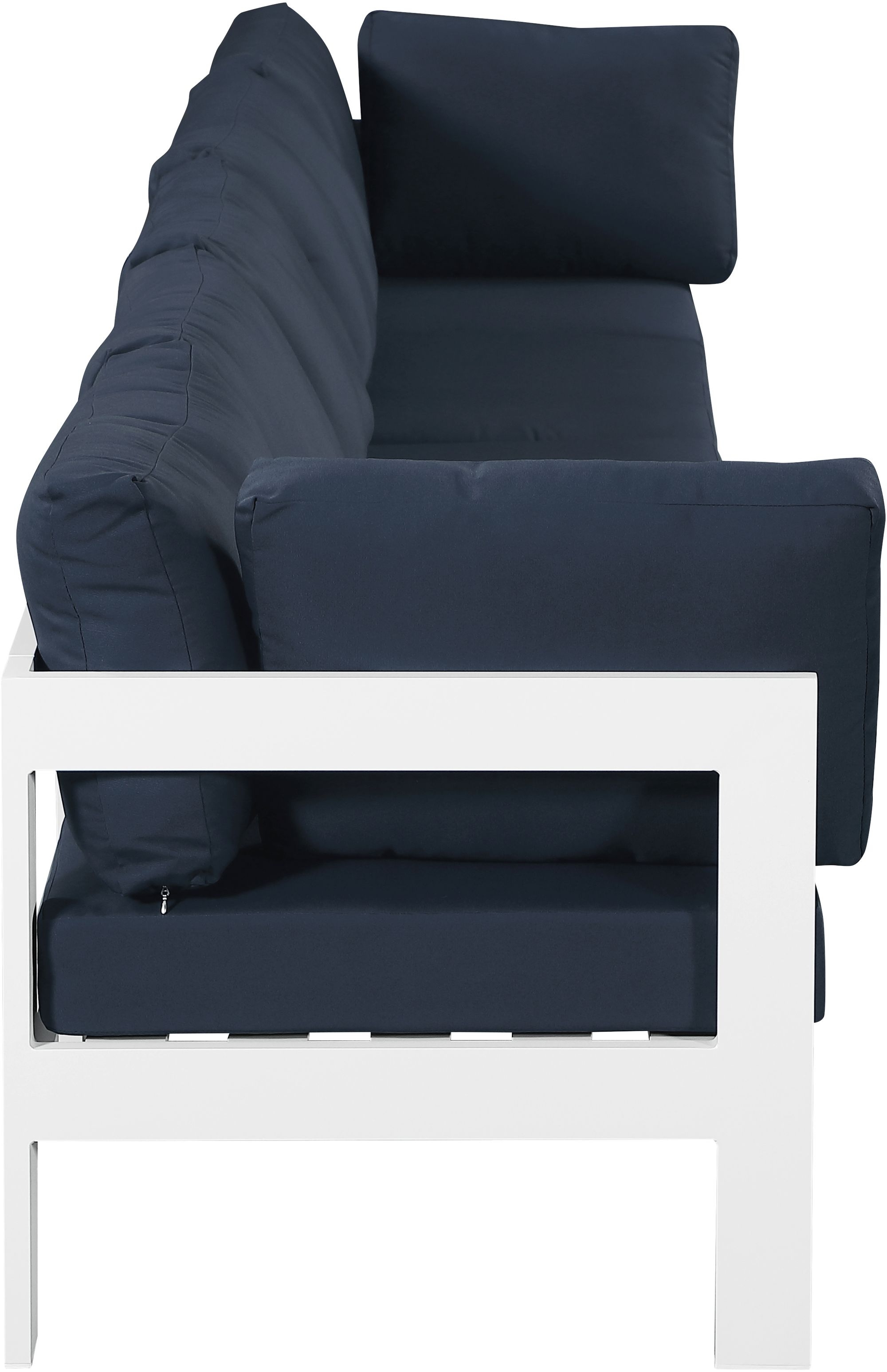 Nizuc 150" Outdoor Patio Waterproof Fabric Modular Sofa with Aluminum Frame