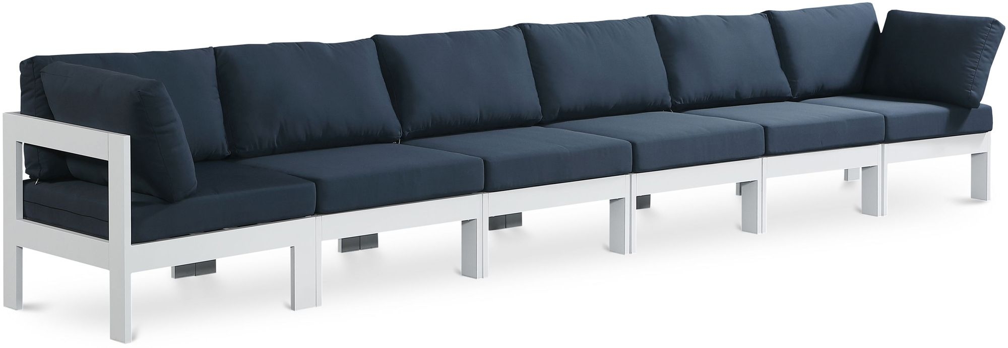 Nizuc 180" Outdoor Patio Waterproof Fabric Modular Sofa with Aluminum Frame