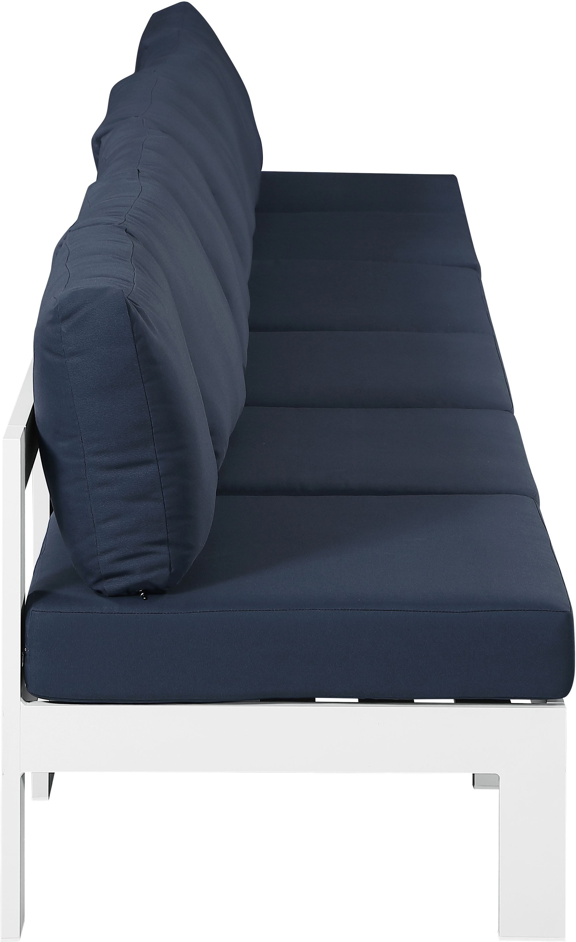 Nizuc 180" Outdoor Patio Waterproof Fabric Armless Modular Sofa with Aluminum Frame
